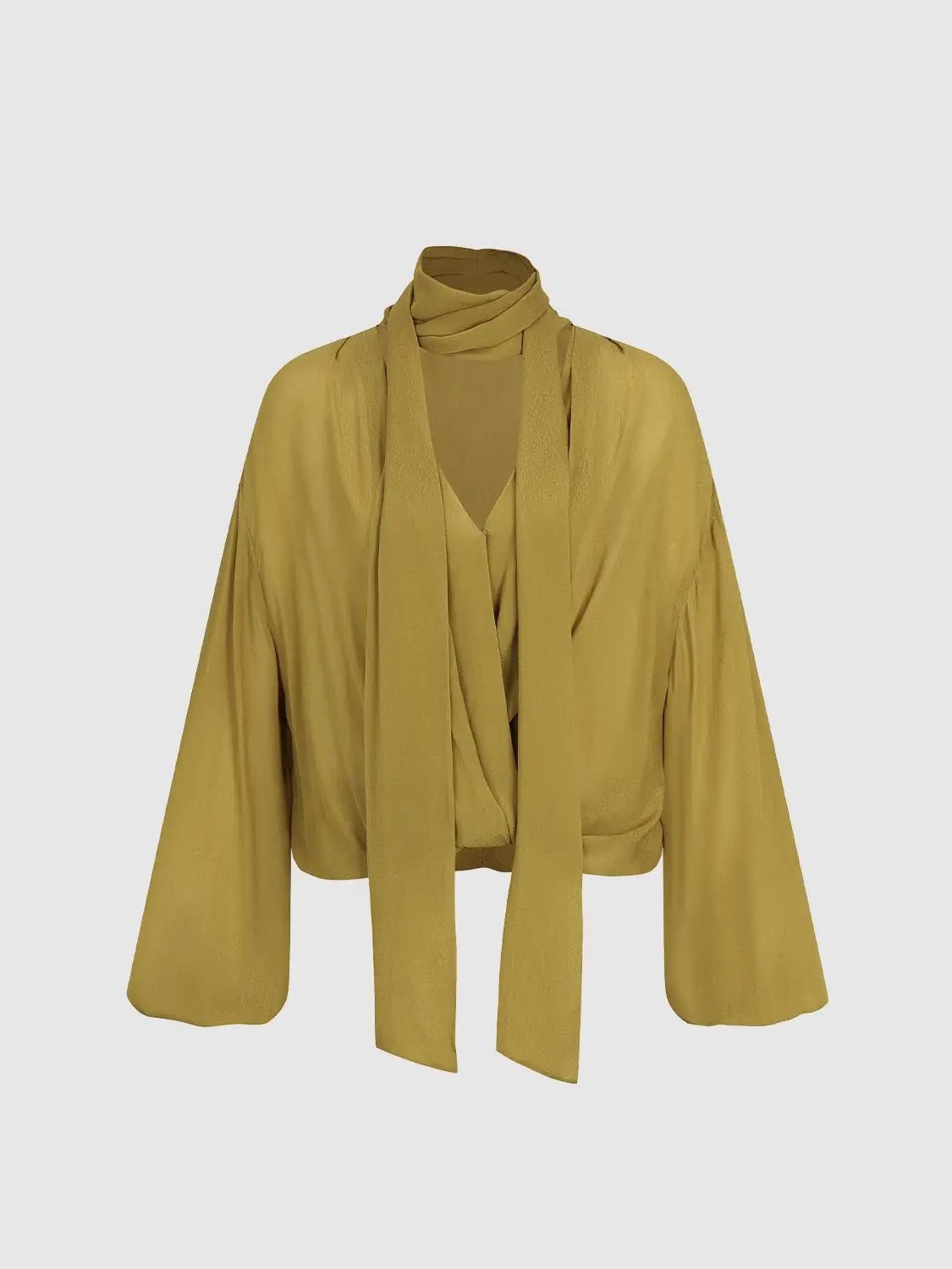 Tie Neck Viscose Blouse