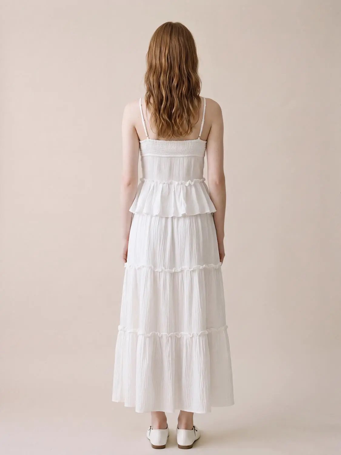 Ruffled Lace V-Neck Button Front Sleeveless Cami Top