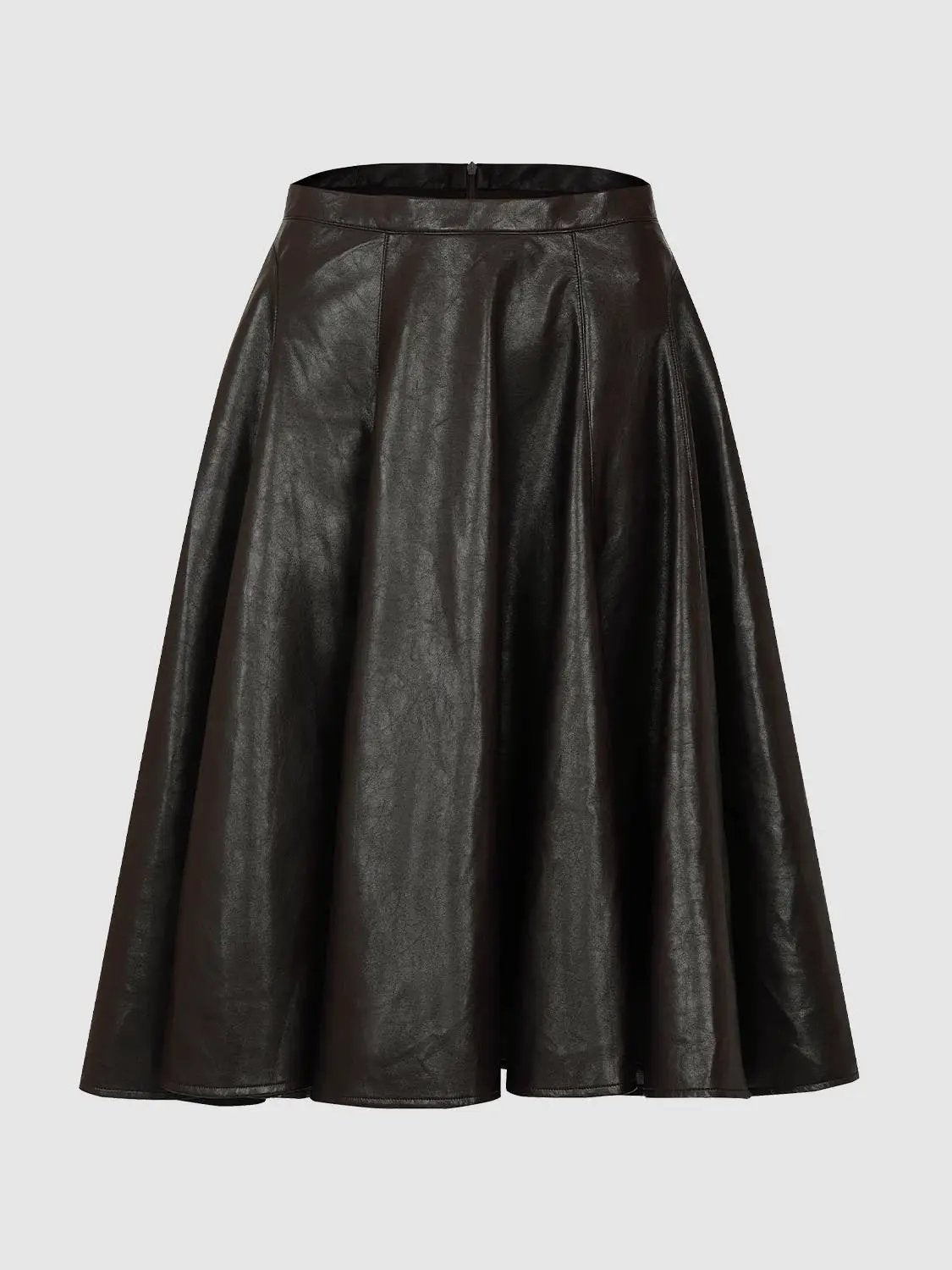 Panelled A-Line Mid-rise Midi Skirt