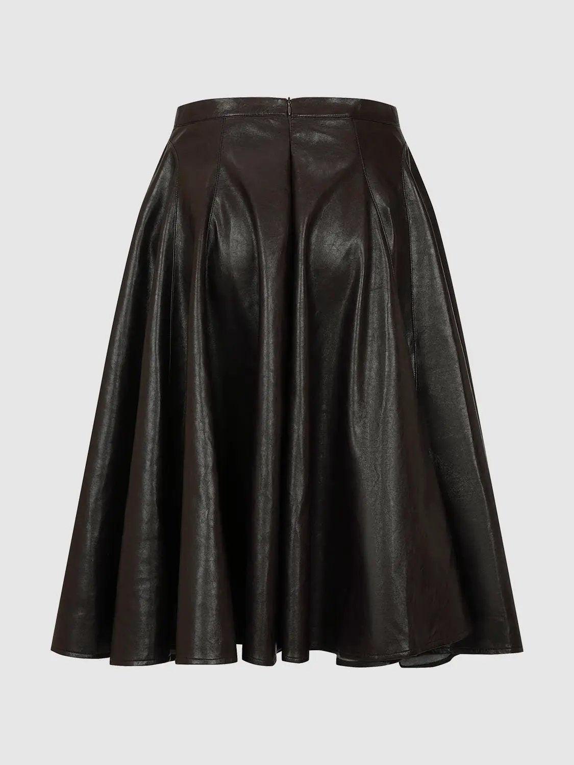Panelled A-Line Mid-rise Midi Skirt