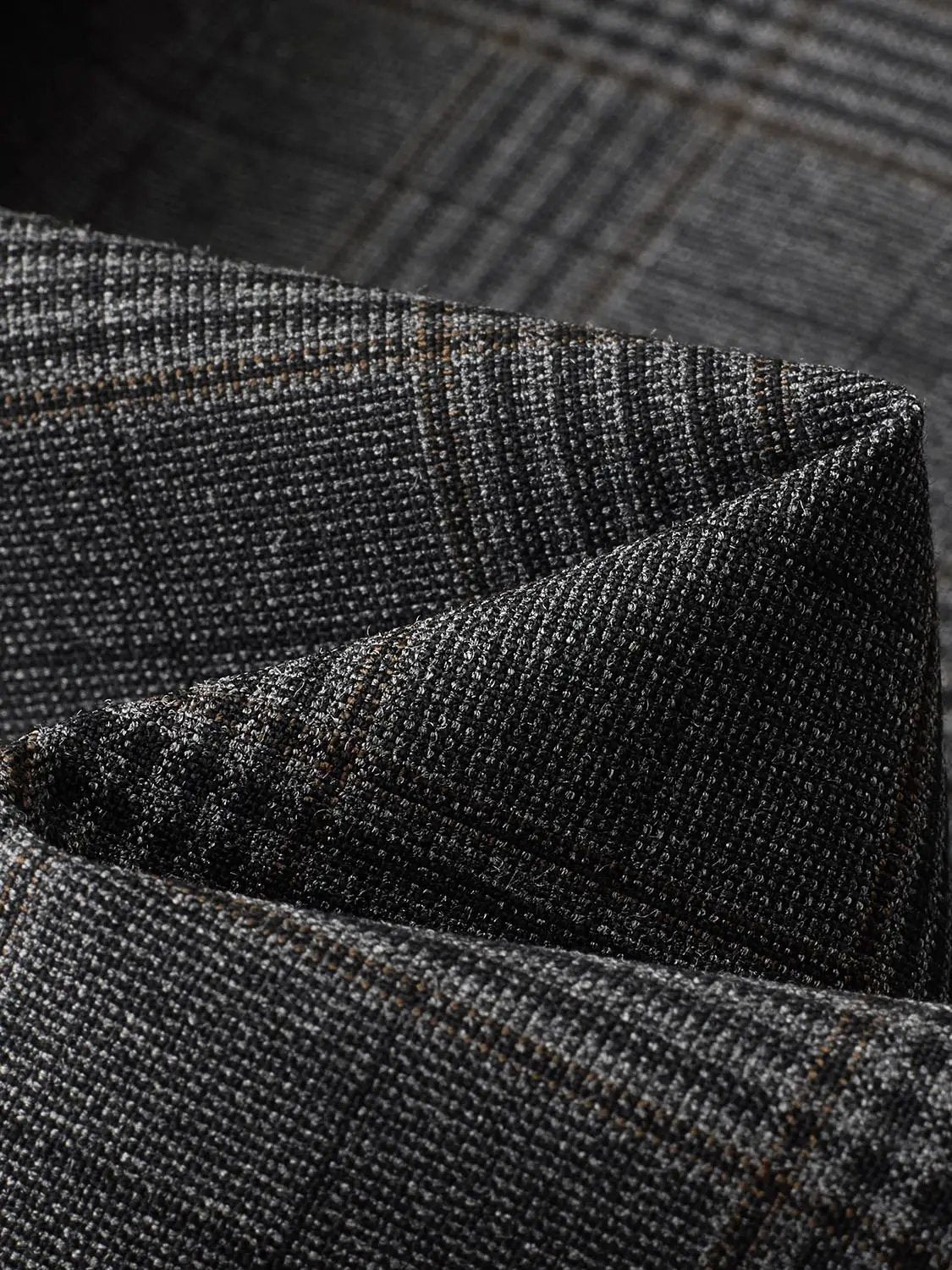 Belted Checked Asymmetric Hem A-Line Mid-rise Skirt