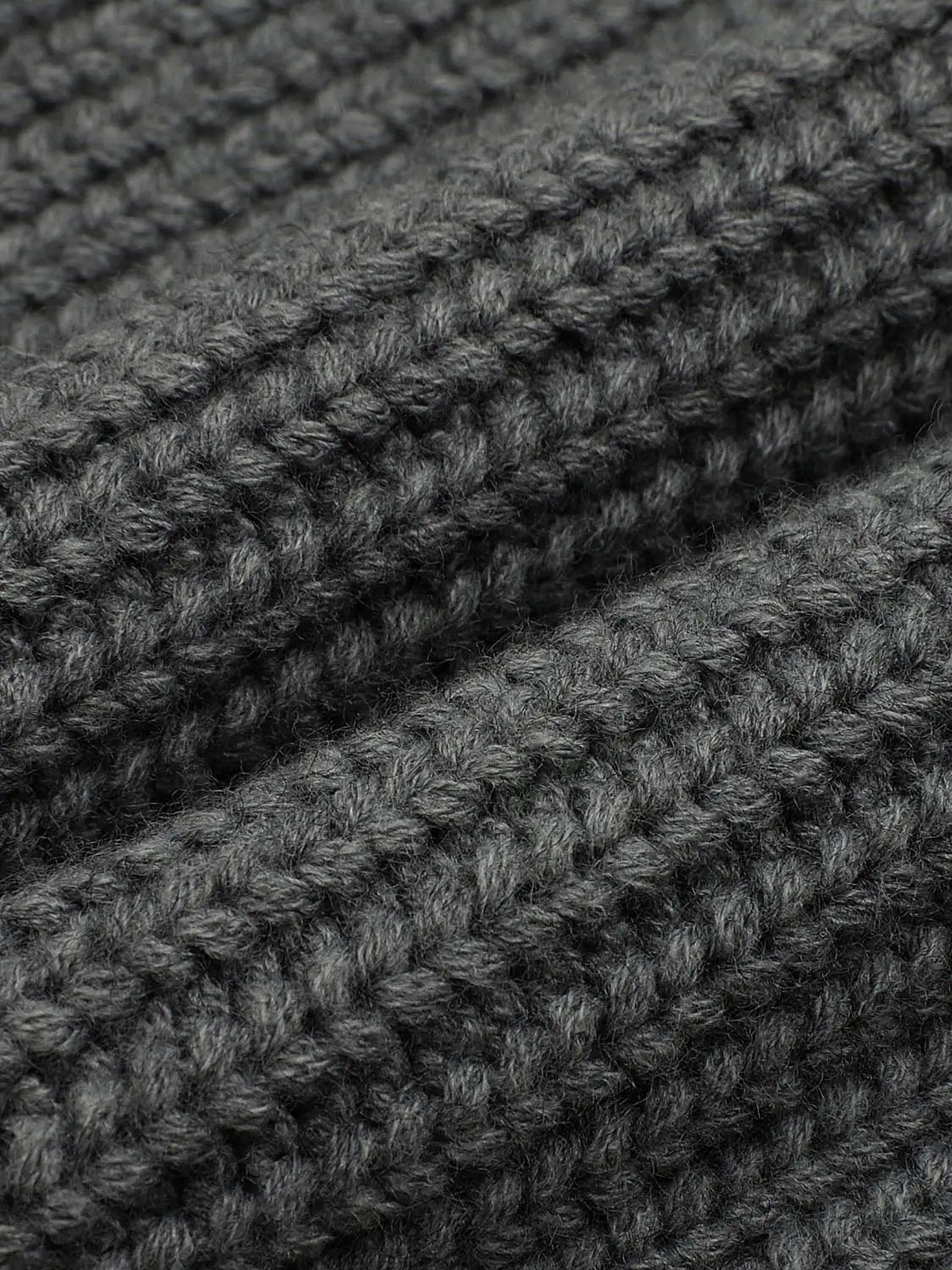 Textured Zip Collar Long Sleeve Knit Sweater