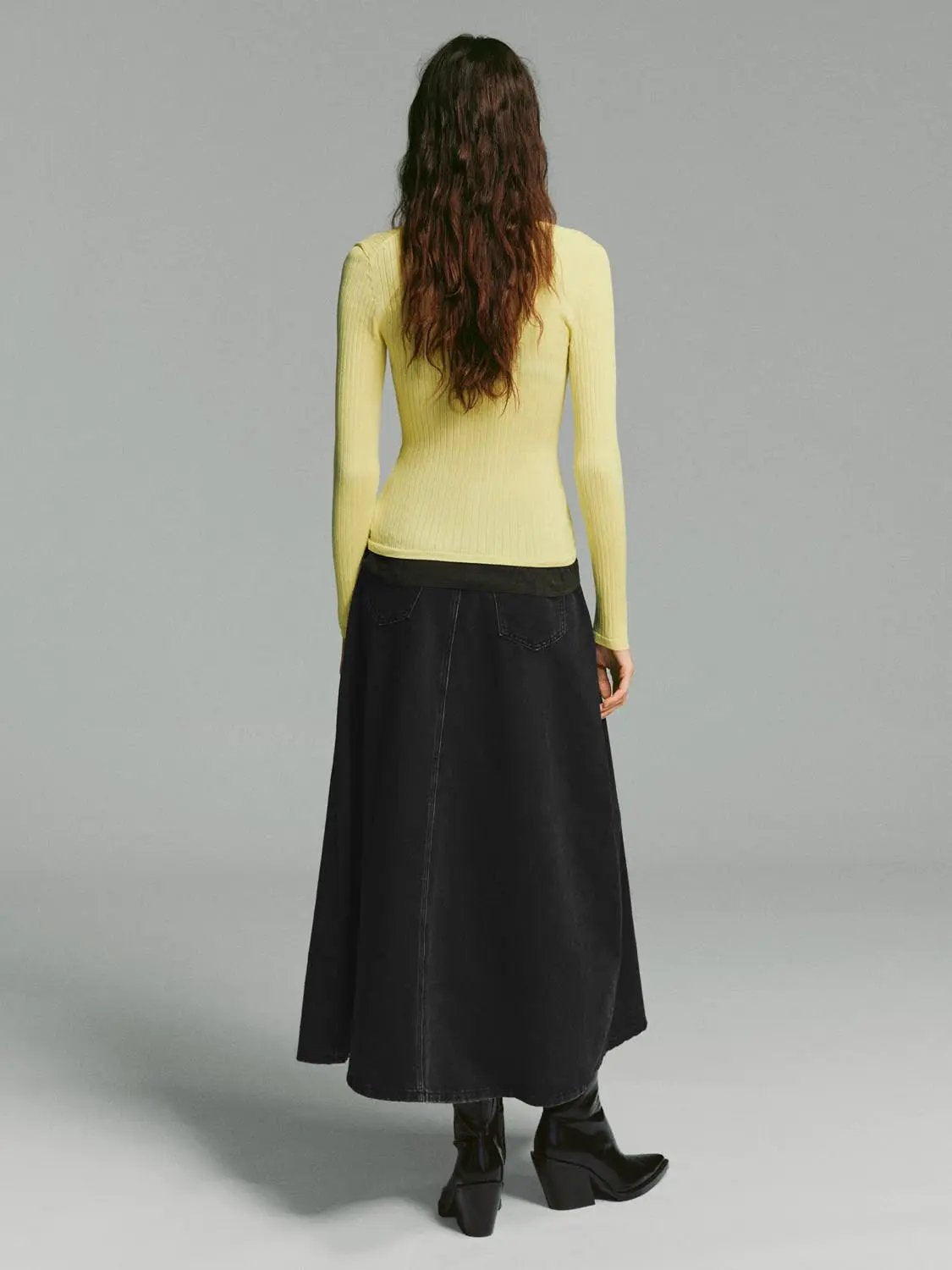 Ribbed Button Front V-neck Long Sleeve Cardigan