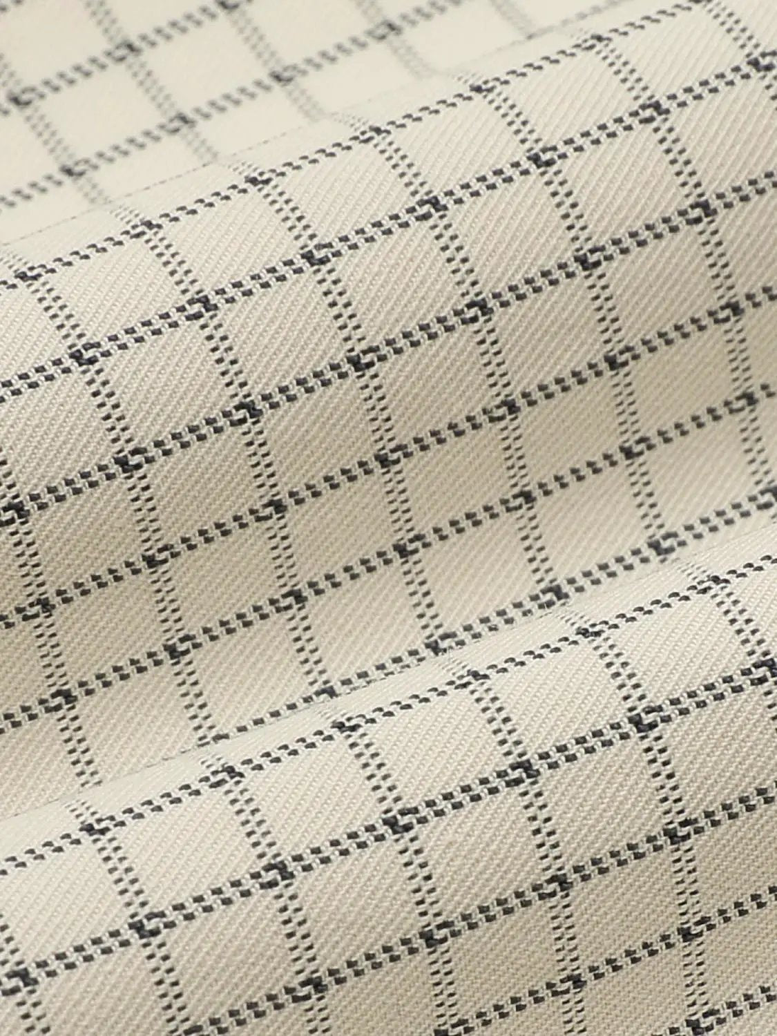 Button Front Checked Long Sleeve Cotton Blend Jacket