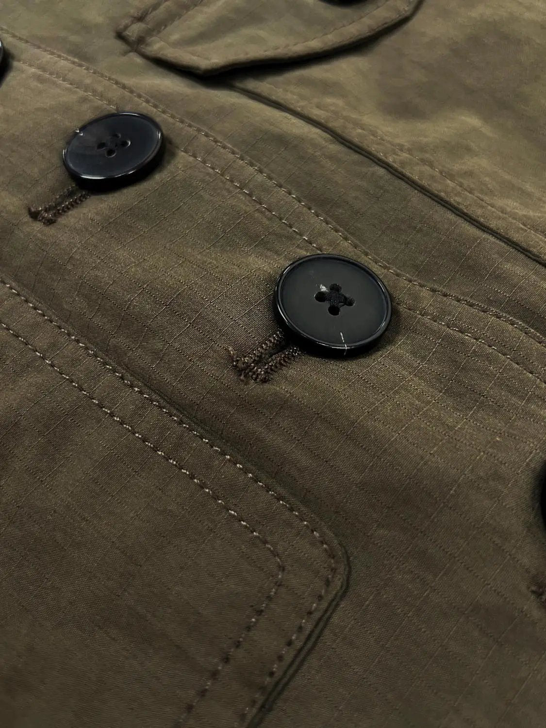 Utility Flap Pocket Long Sleeve Cotton Blend Jacket