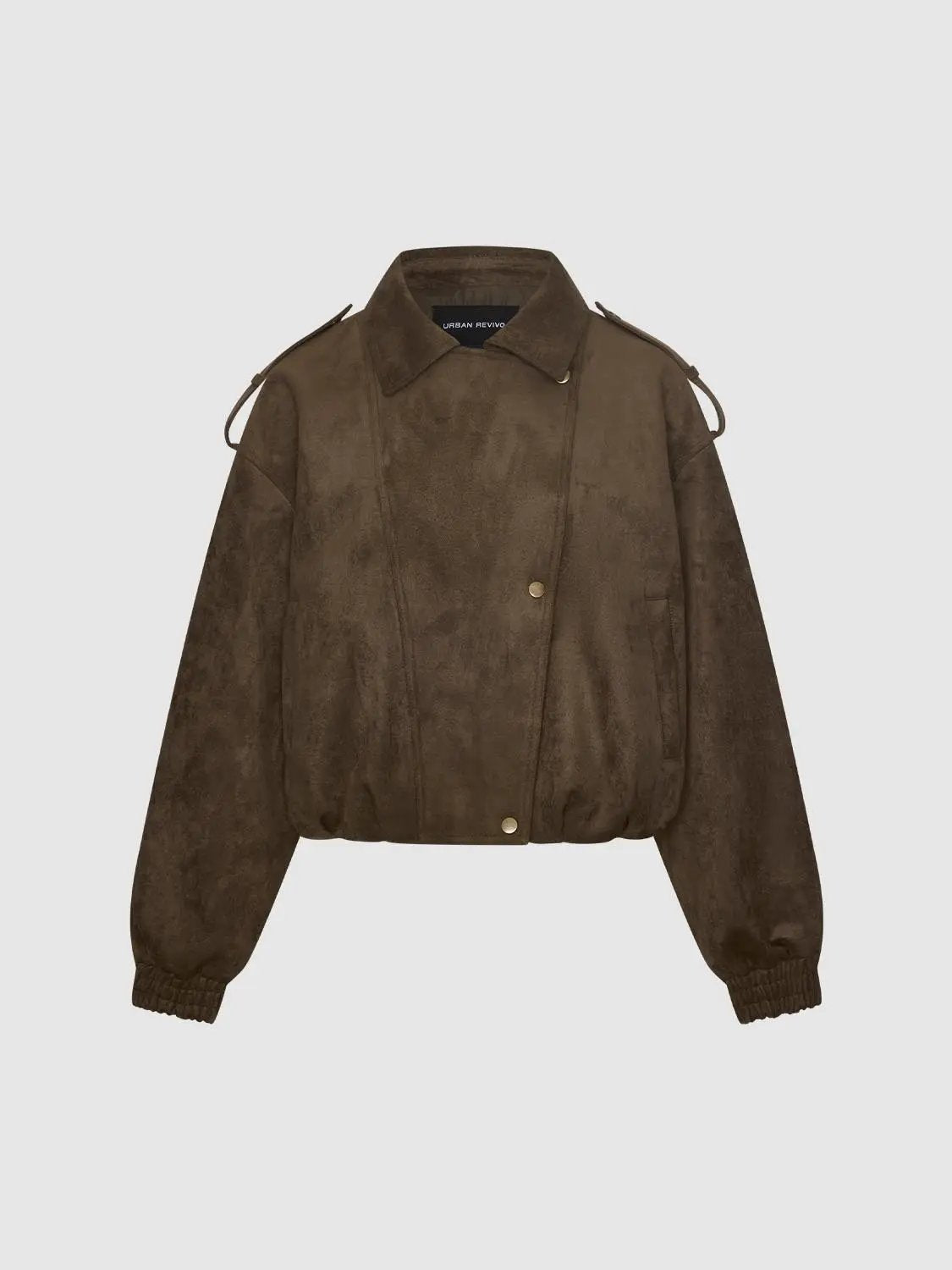 Long Sleeve Epaulet Shirt Collar Button Jacket