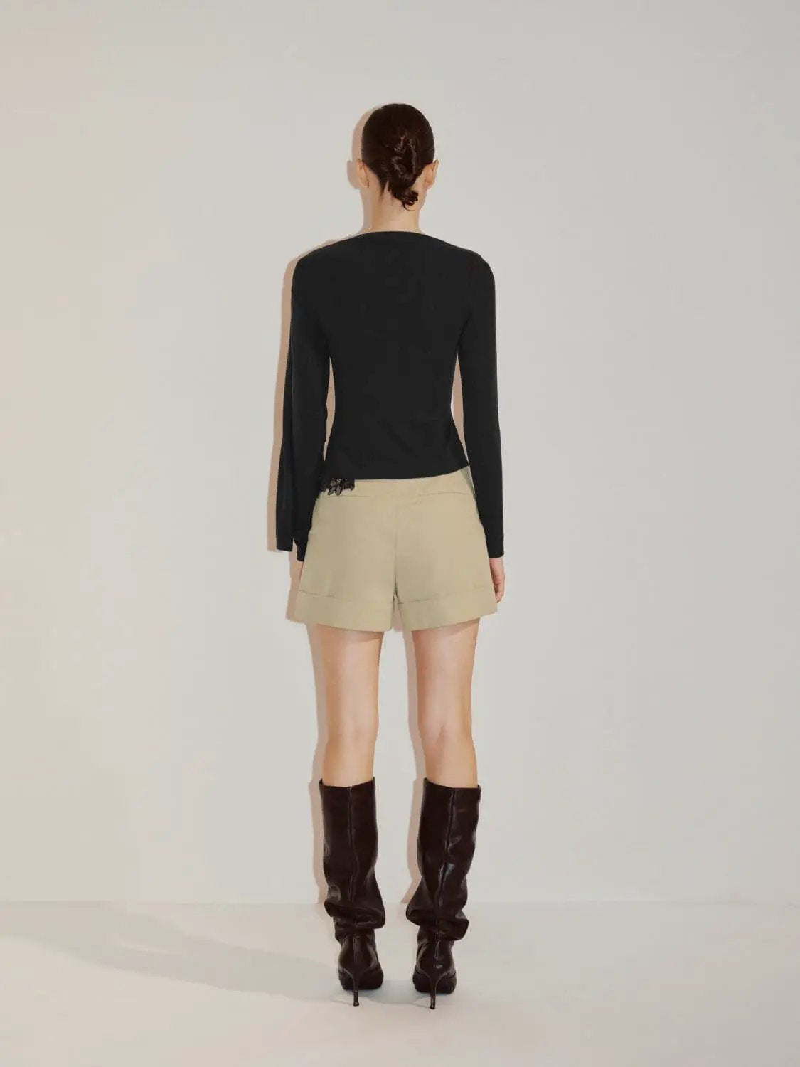 Draped One-Shoulder Long Sleeve Blouse
