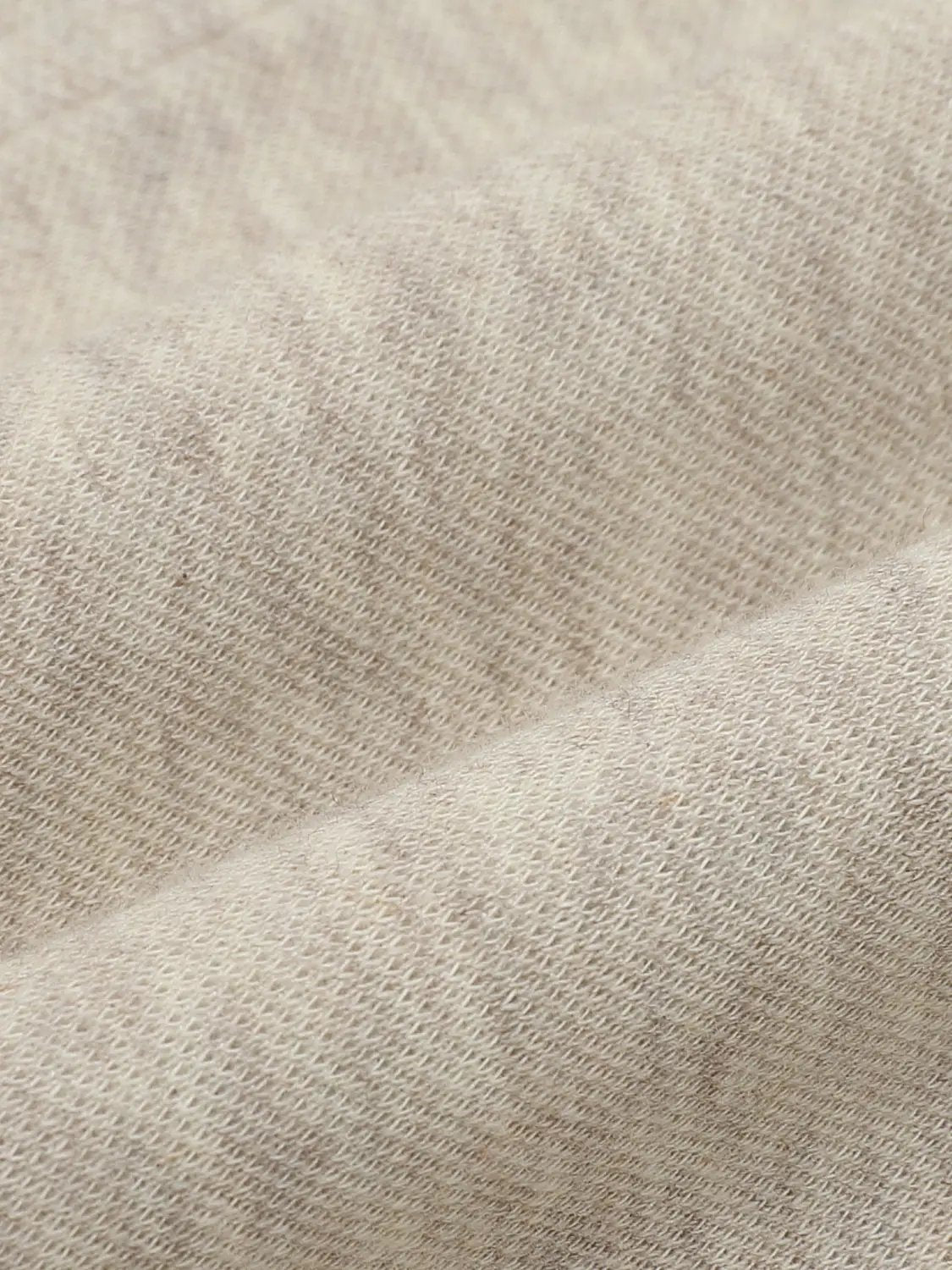 Curved Leg Elastic Waist Cotton Blend Pants