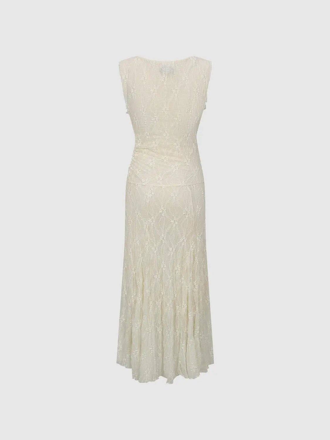 A-line Lace With Delicate Stretch Texture Dress