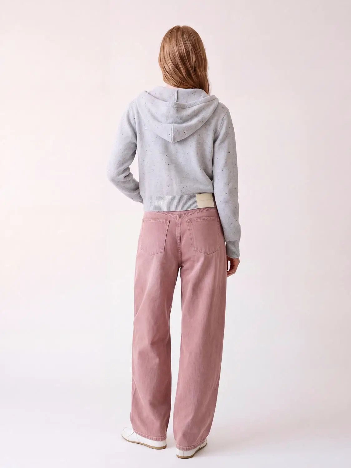 Washed Wide-leg Mid-rise Cotton Pants