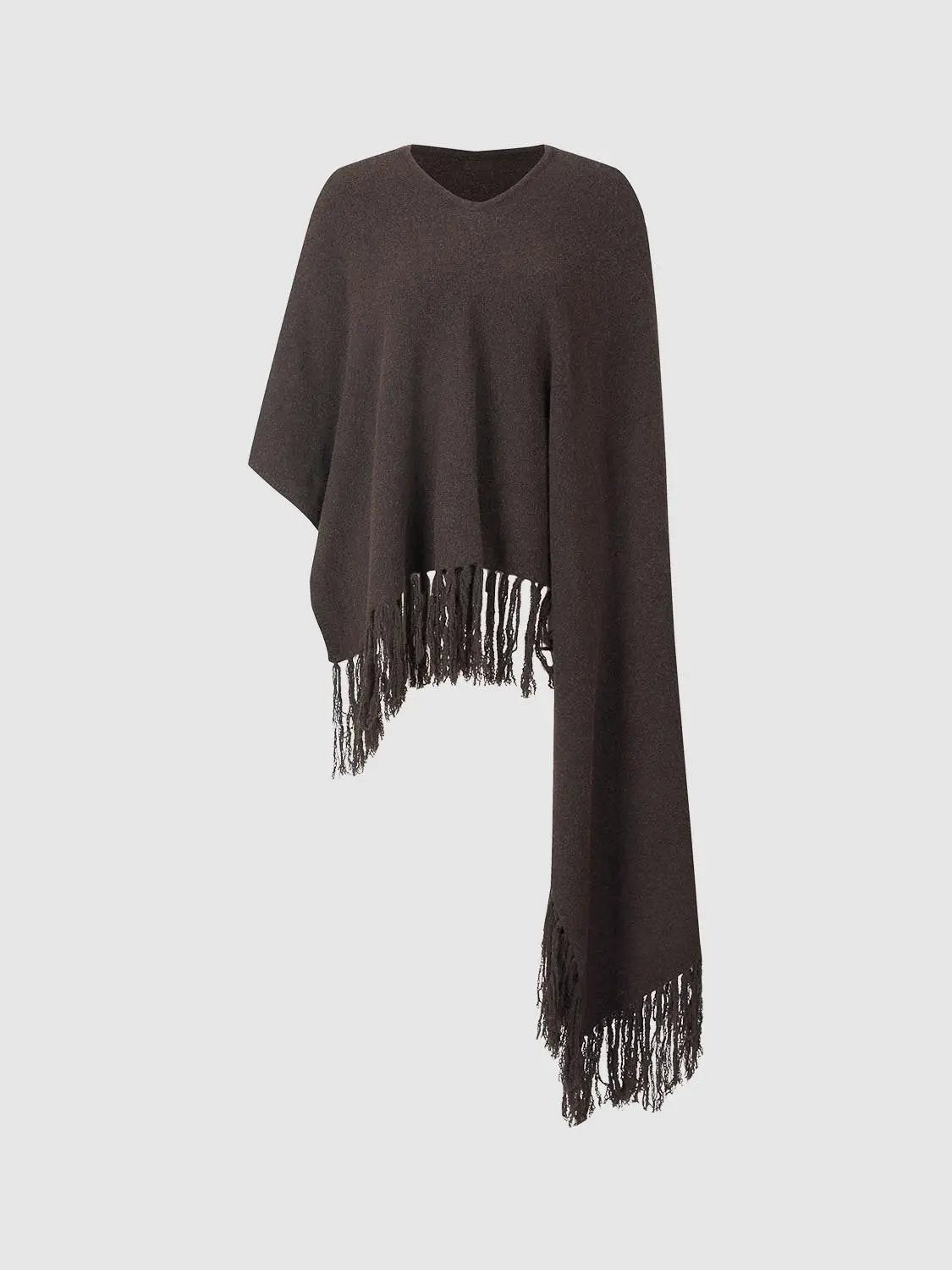 Tassels Hem Oversize Knitted Cardigans