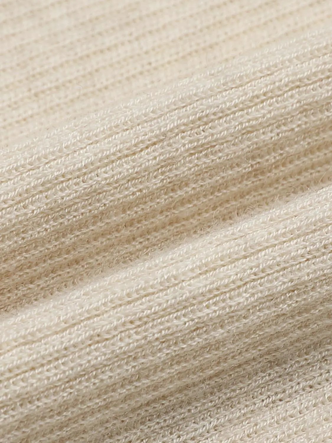 Fitted Ribbed Button Front V-Neck Long Sleeve Knit Top