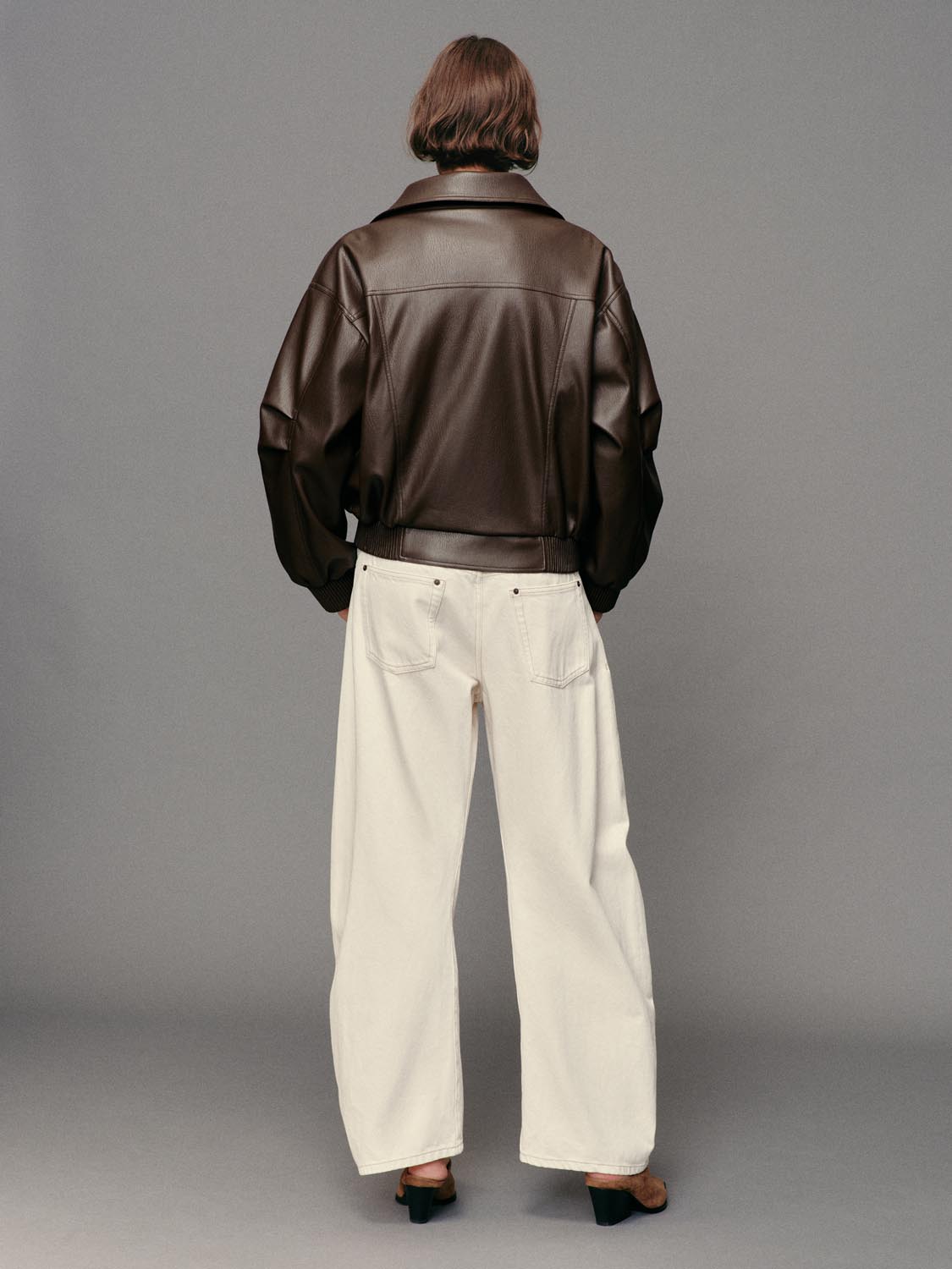 Zip Front Stand Collar Long Sleeve Bomber Jacket