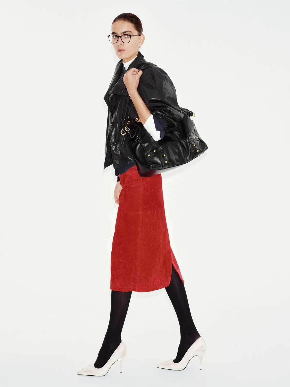 Wide Collar Textured Long Sleeve Cotton Jacket