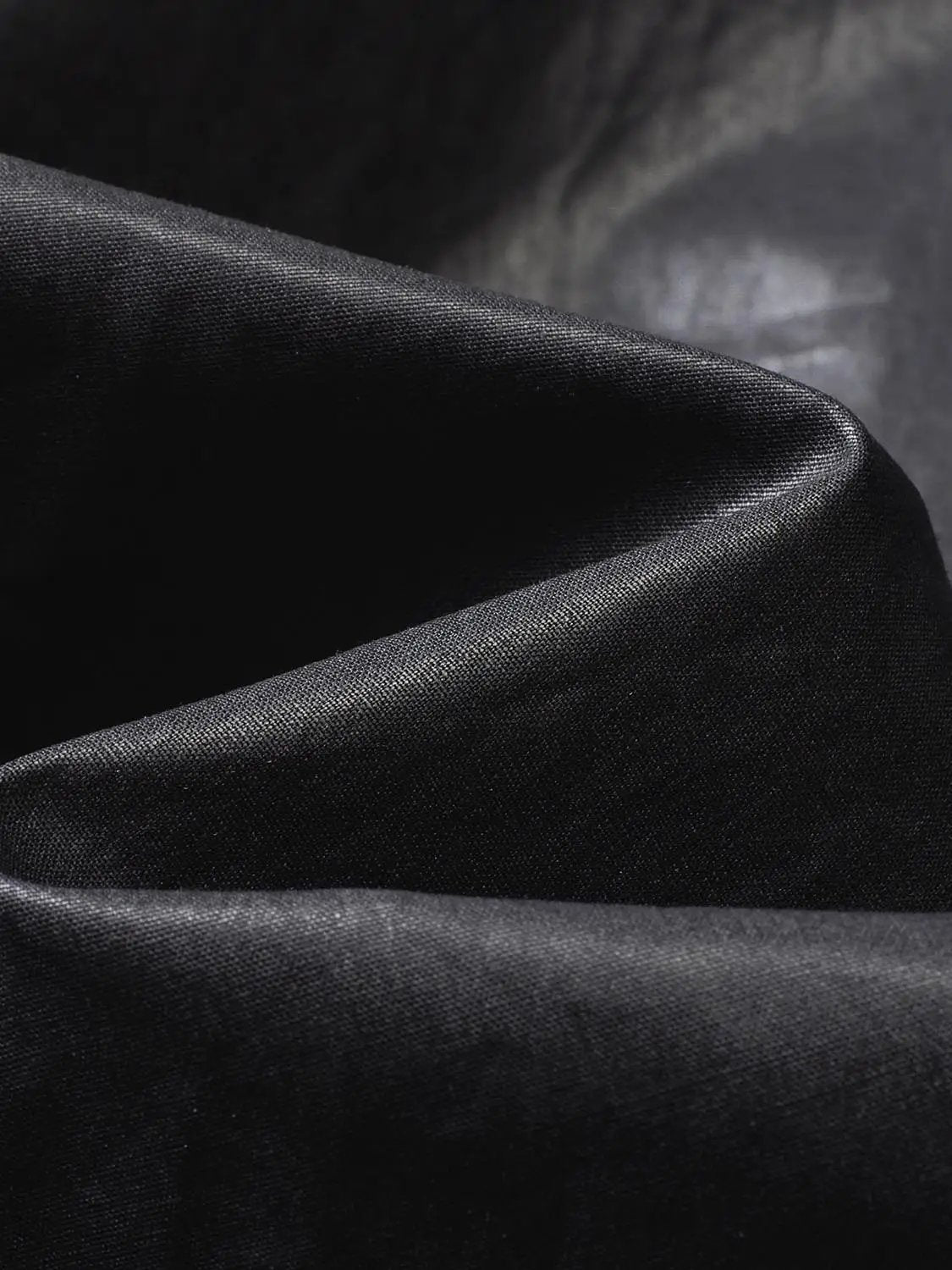 Wide Collar Textured Long Sleeve Cotton Jacket