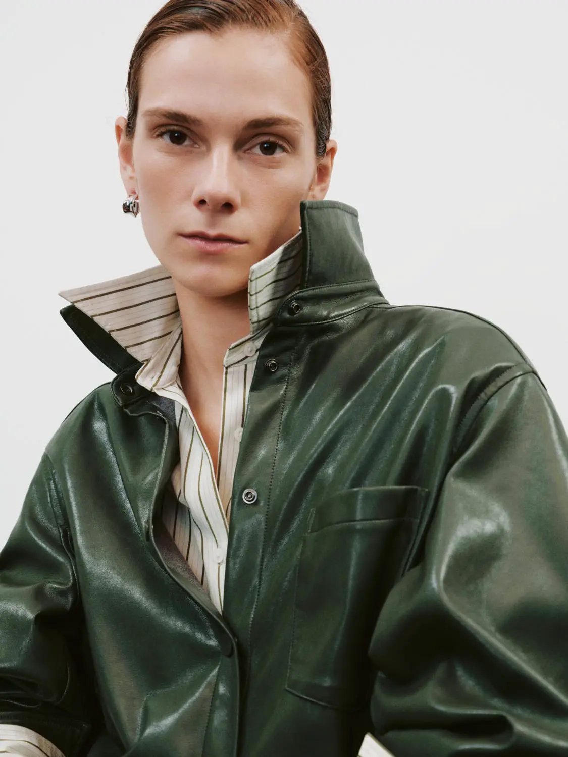 Button Front Patch Pocket Long Sleeve Shirt