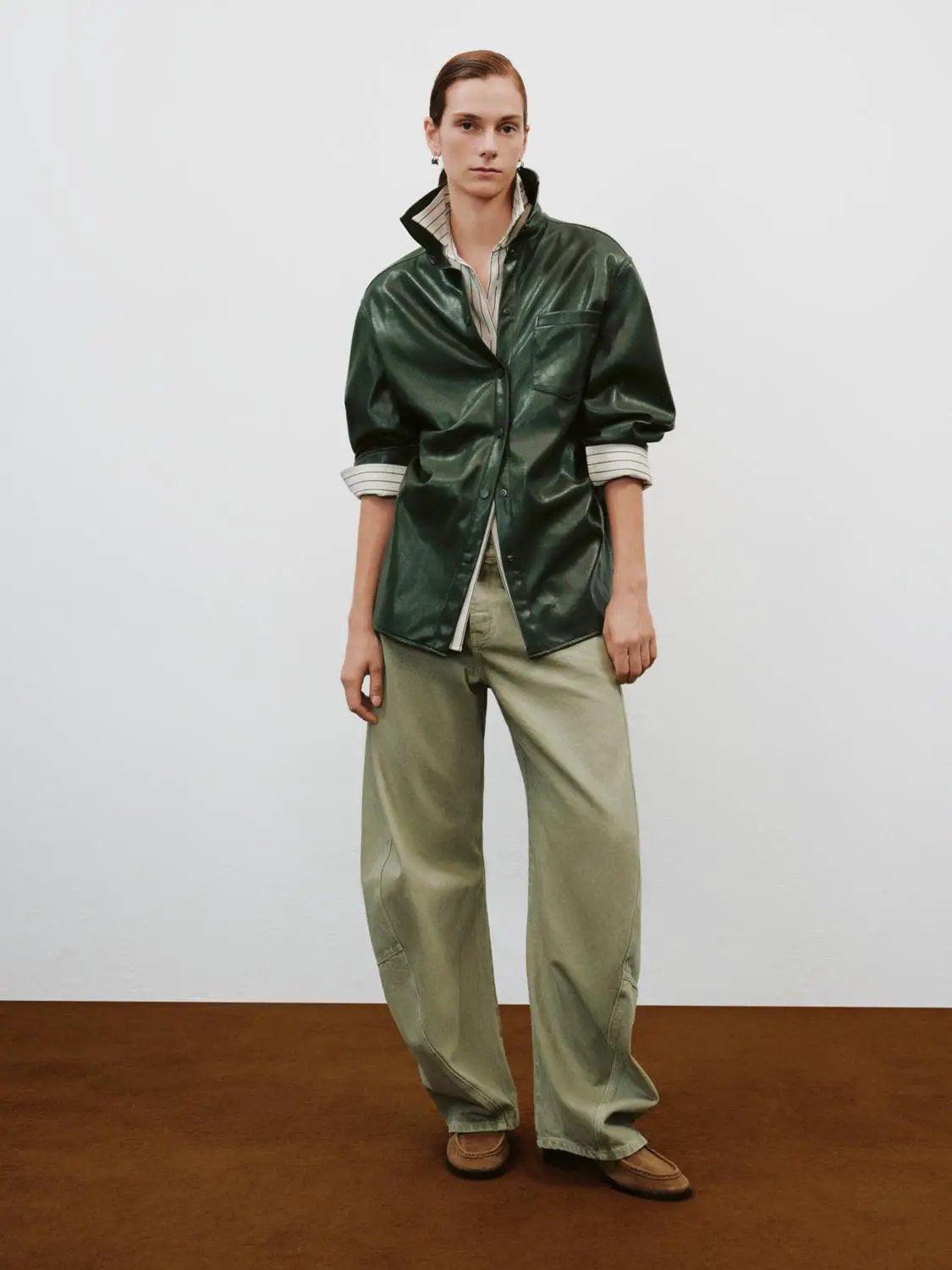 Button Front Patch Pocket Long Sleeve Shirt