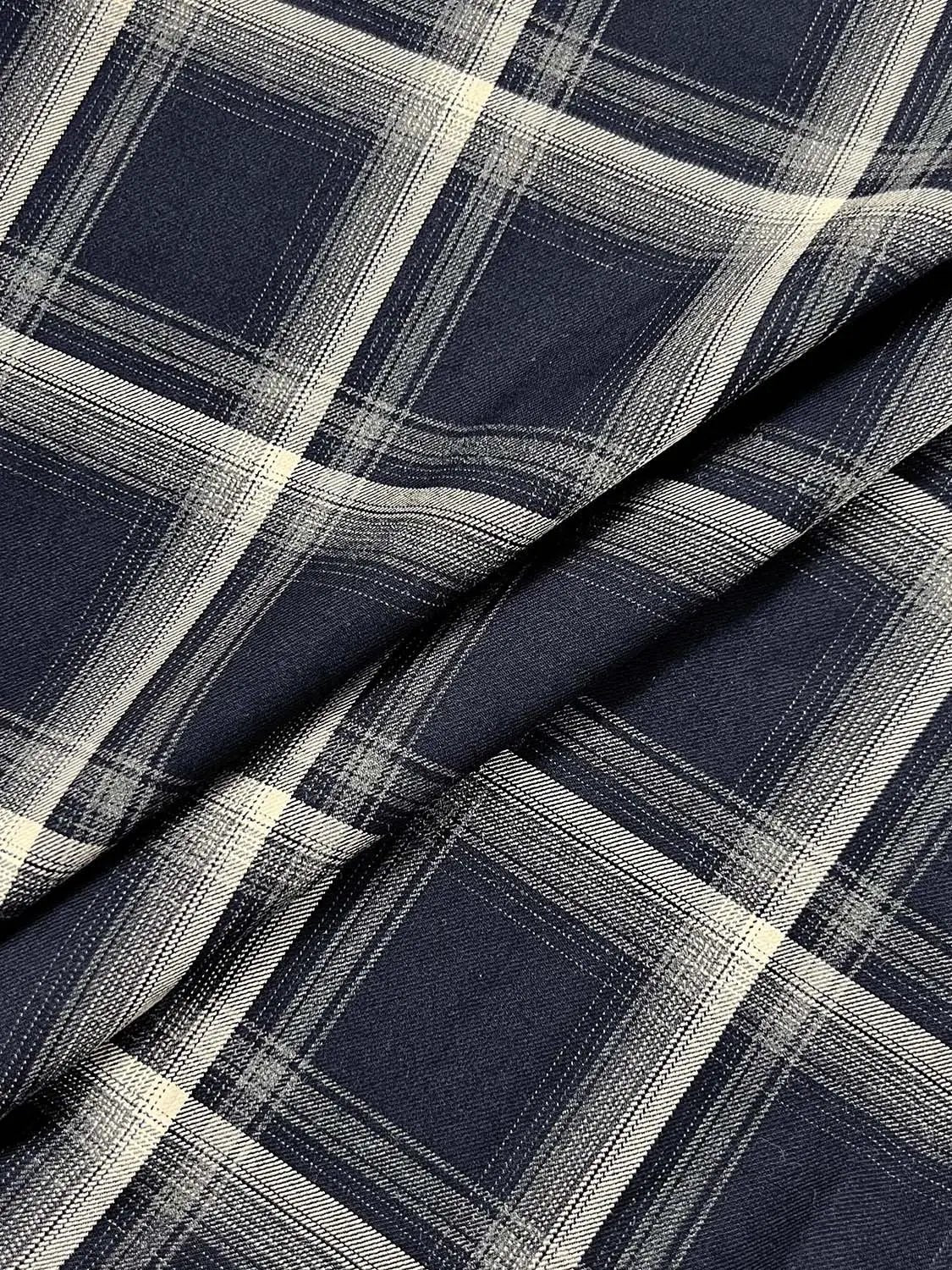 Pleated Checked Mid-rise Wide-leg Pants