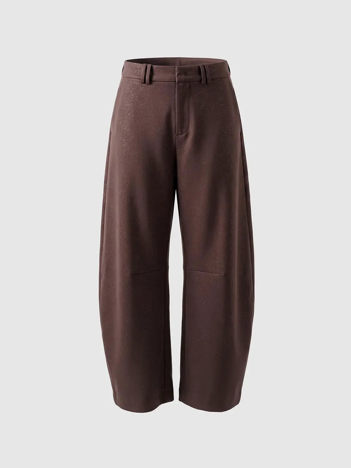 Textured Mid-rise Wide-leg Pants