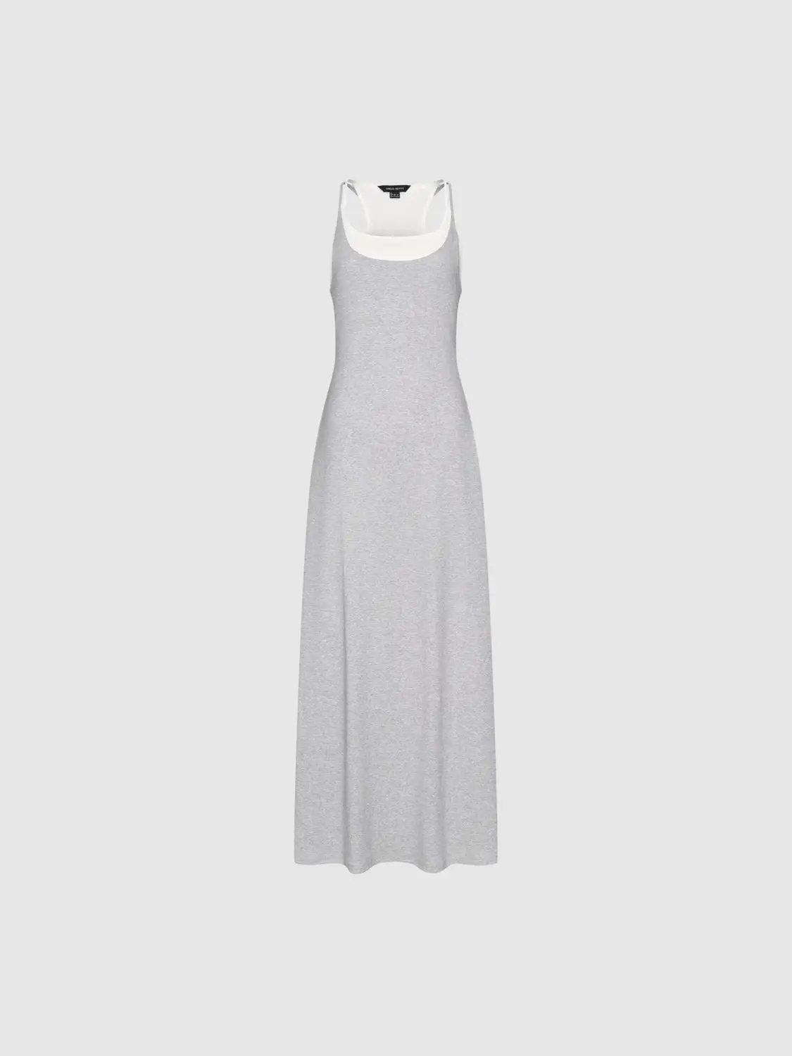 Spaghetti Strap 2-In-1 Layered Soft Cotton Maxi Dress