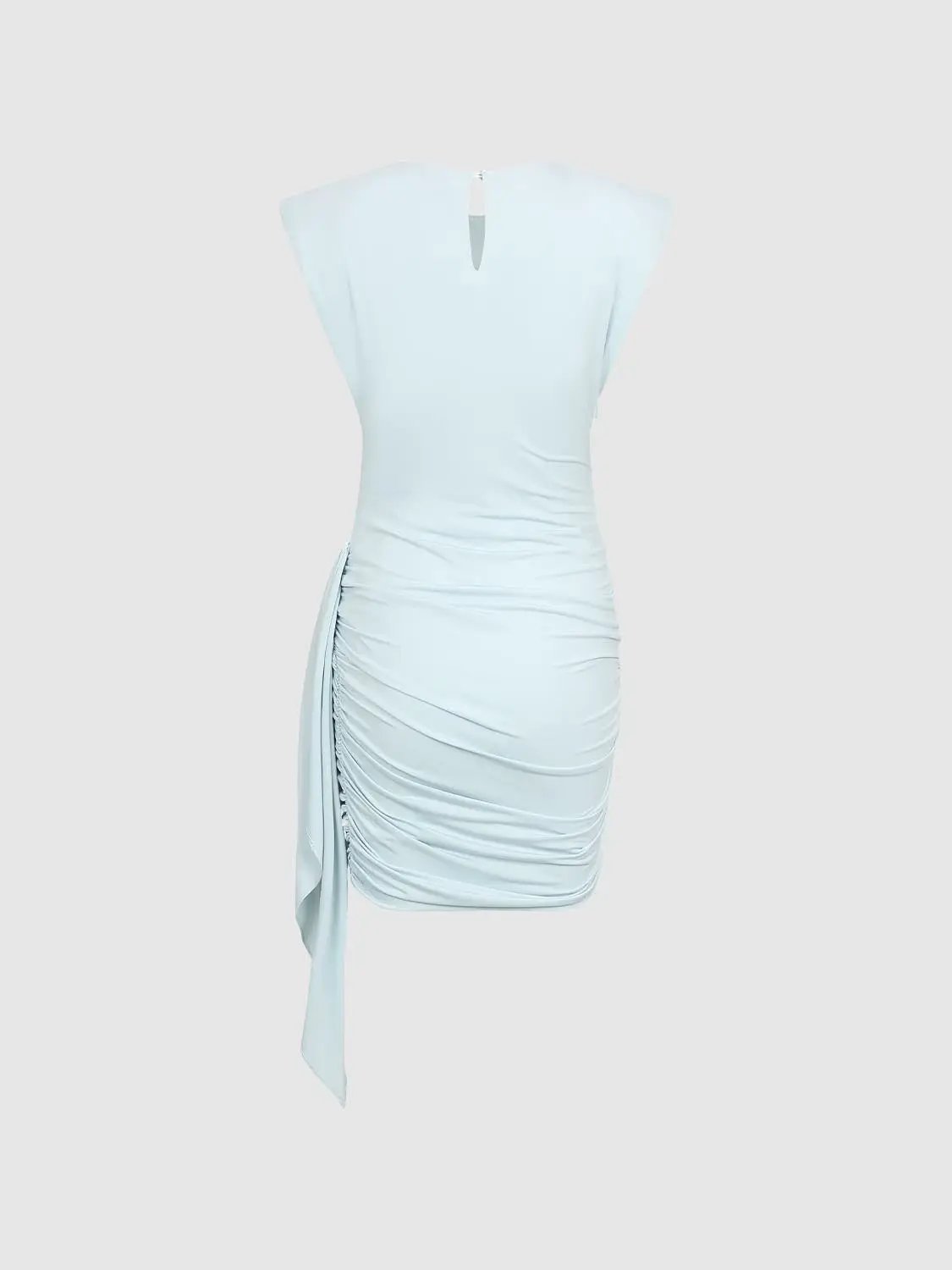 Ruched Wrap Side Sleeveless Dress