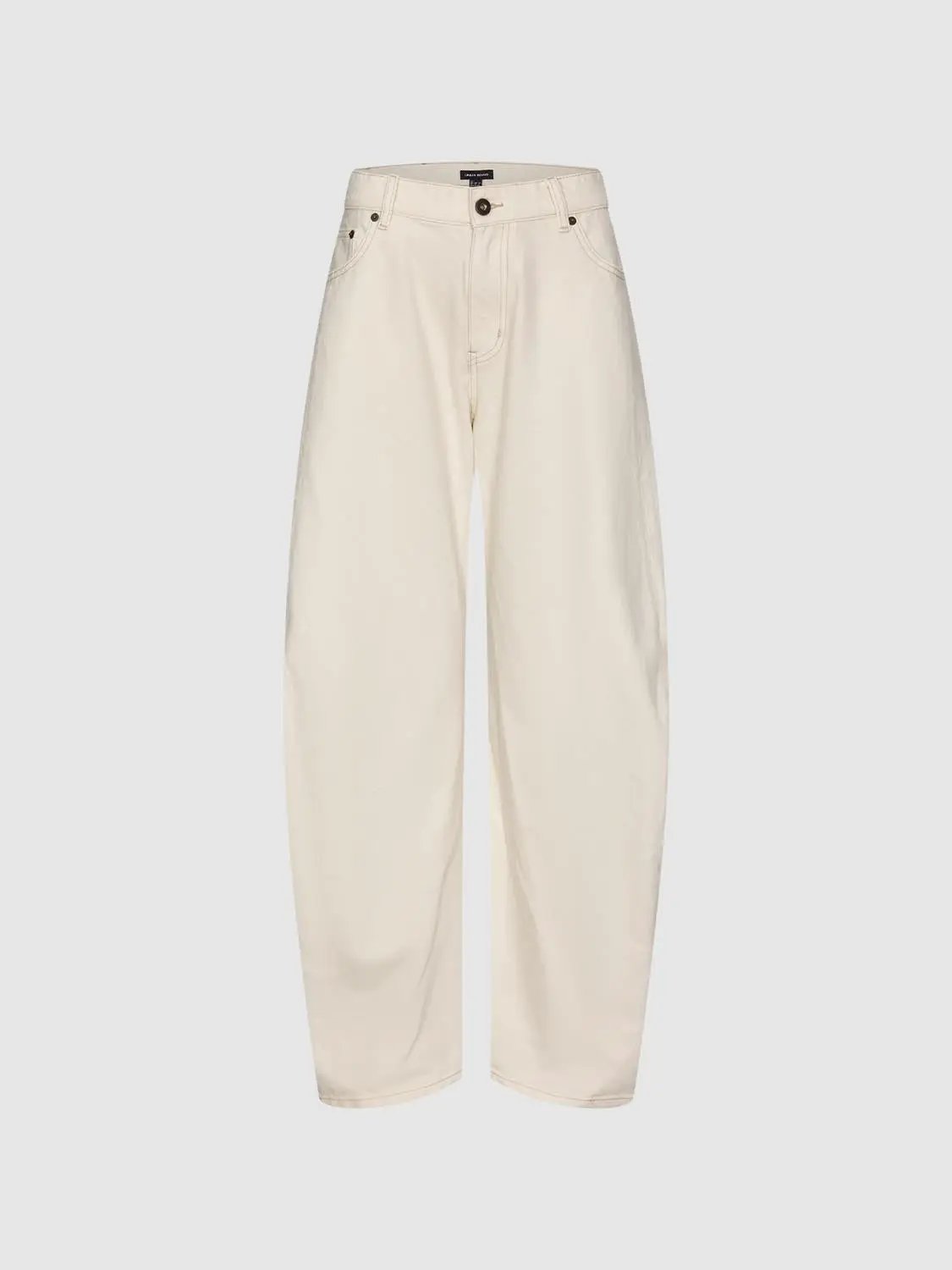 Oversized High-waisted Cotton Wide-leg Pants
