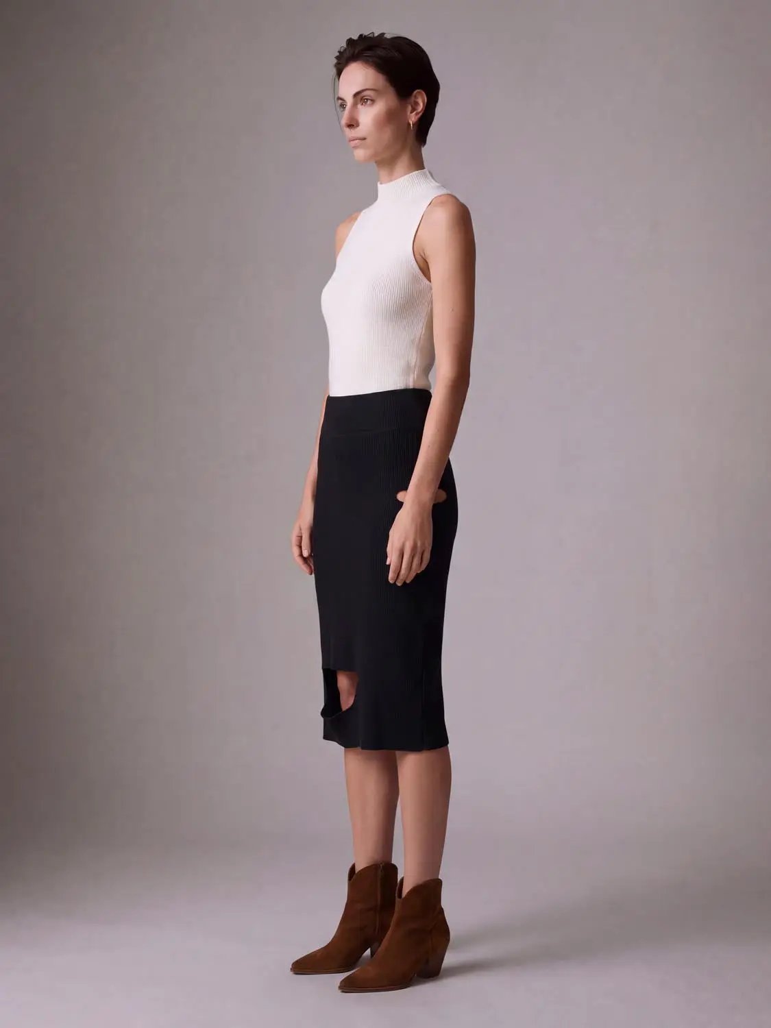 Ripped Knitted Skirts
