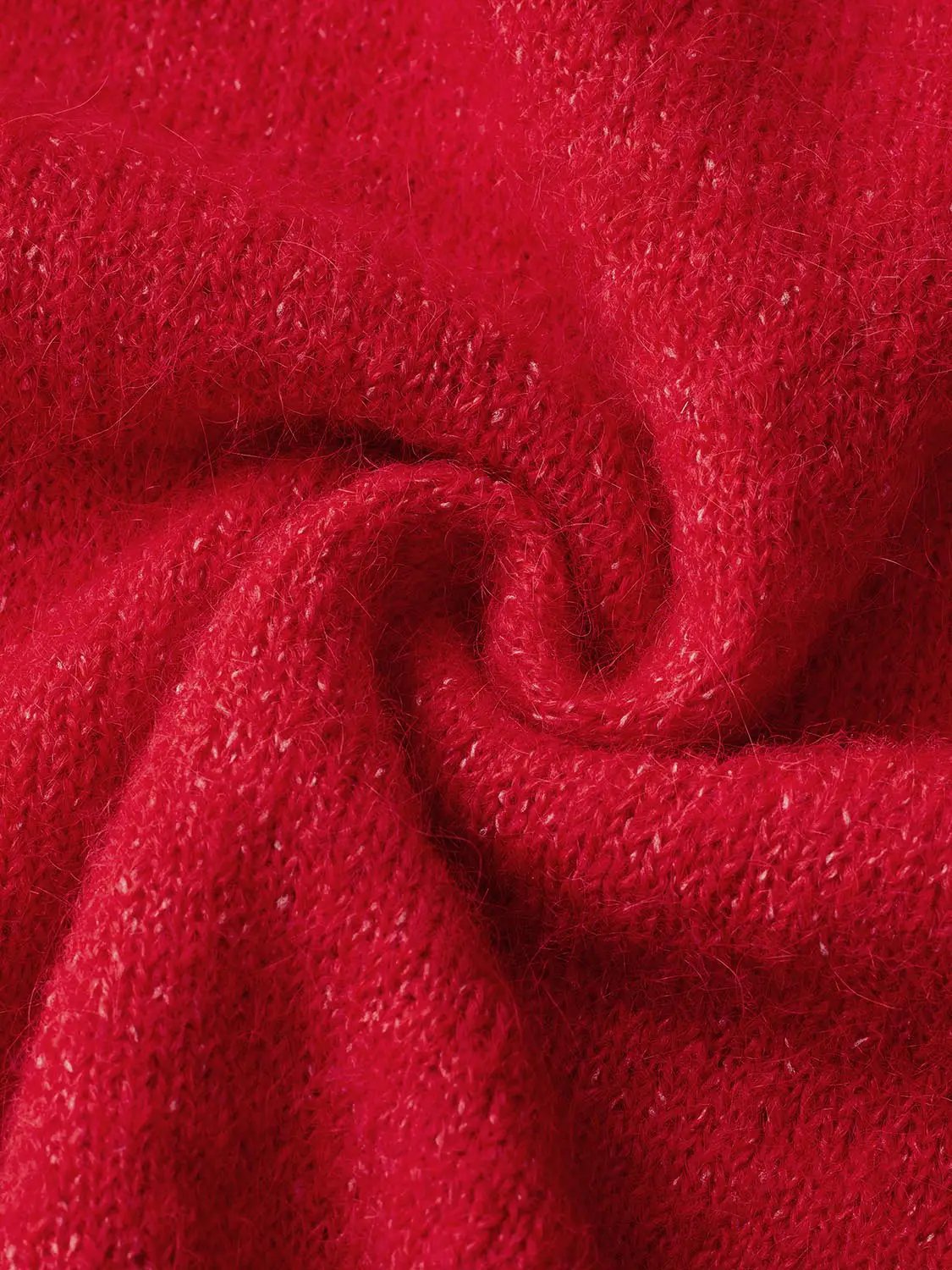 Wrap Front Tie Textured Long Sleeve Pullover