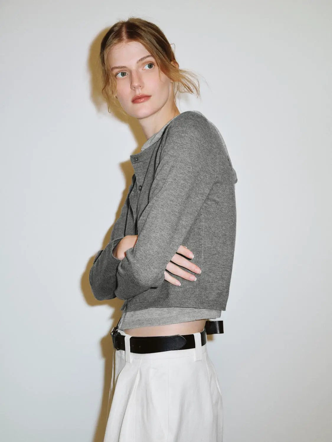 Zip Front Long Sleeve Hooded Knit Cardigan