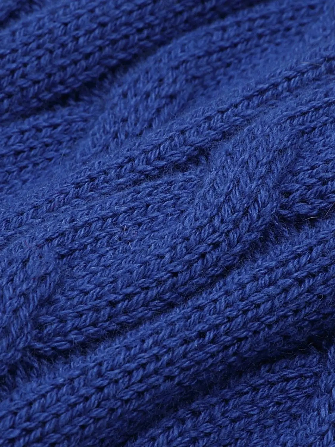 Cable Knit Zip Front Long Sleeve Cotton Wool Blend Hoodie