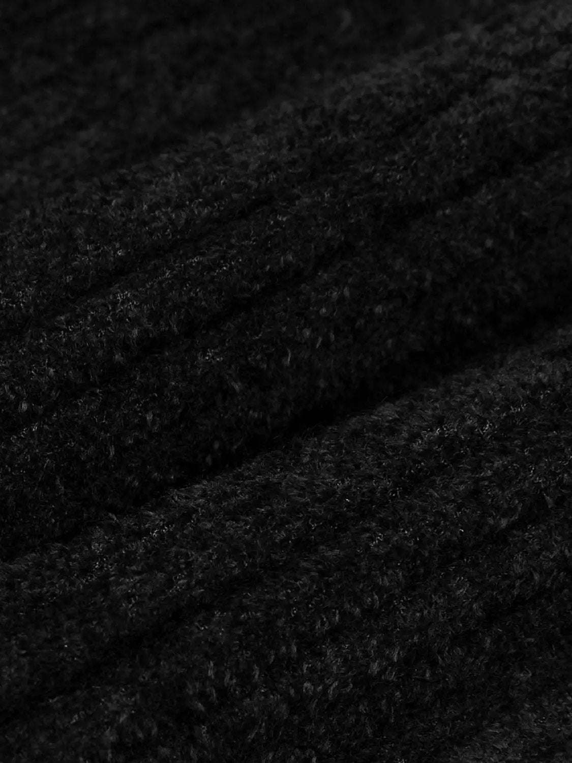 Ribbed Long Sleeve Metal Clasp Detail Pullover