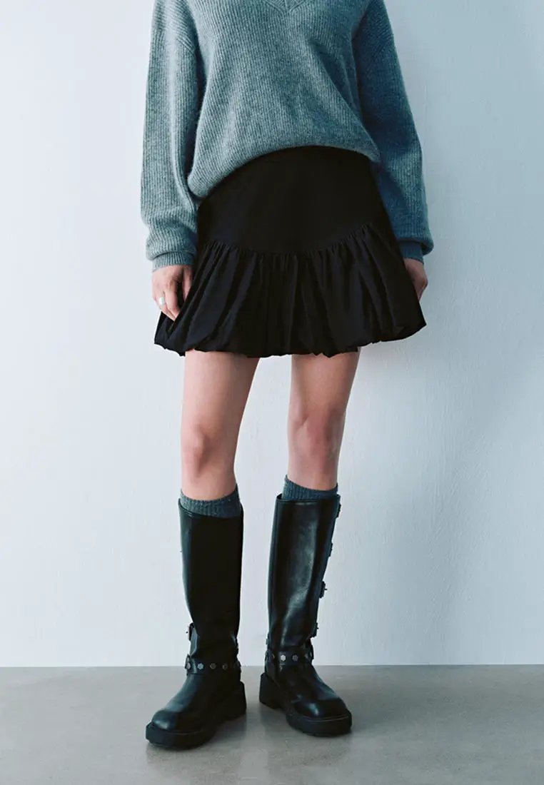 Cotton Leopard Print Tiered Ruffle Skirt