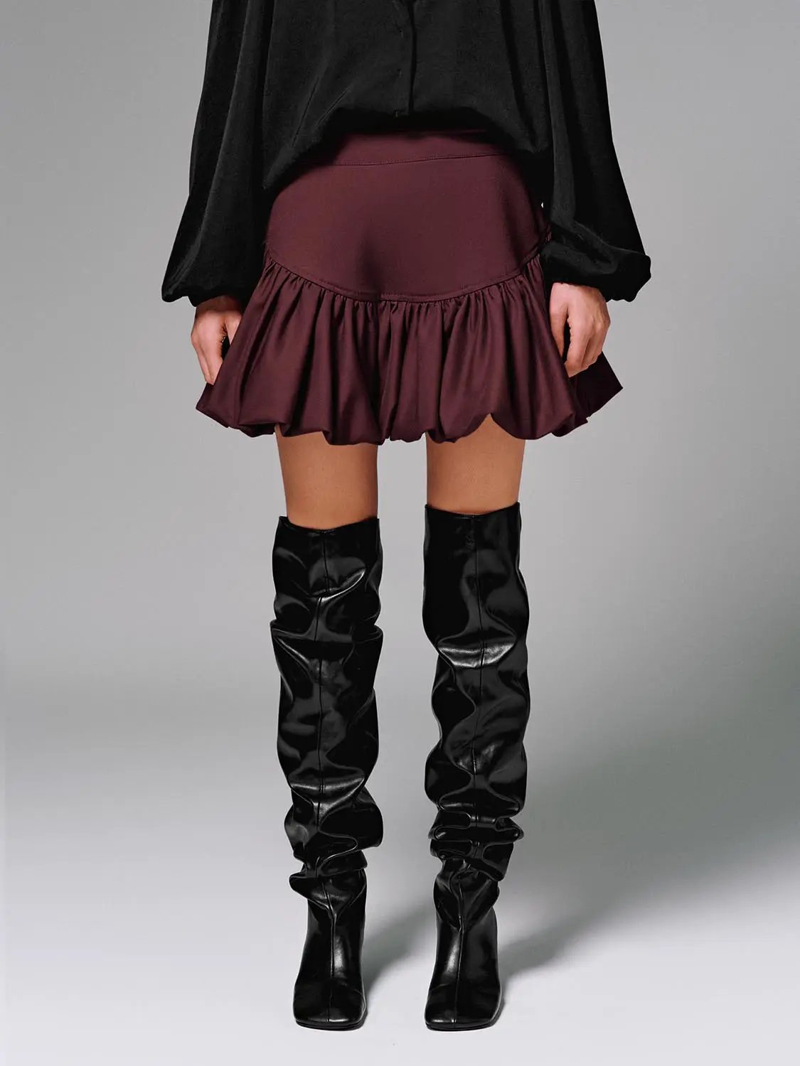 Cotton Leopard Print Tiered Ruffle Skirt