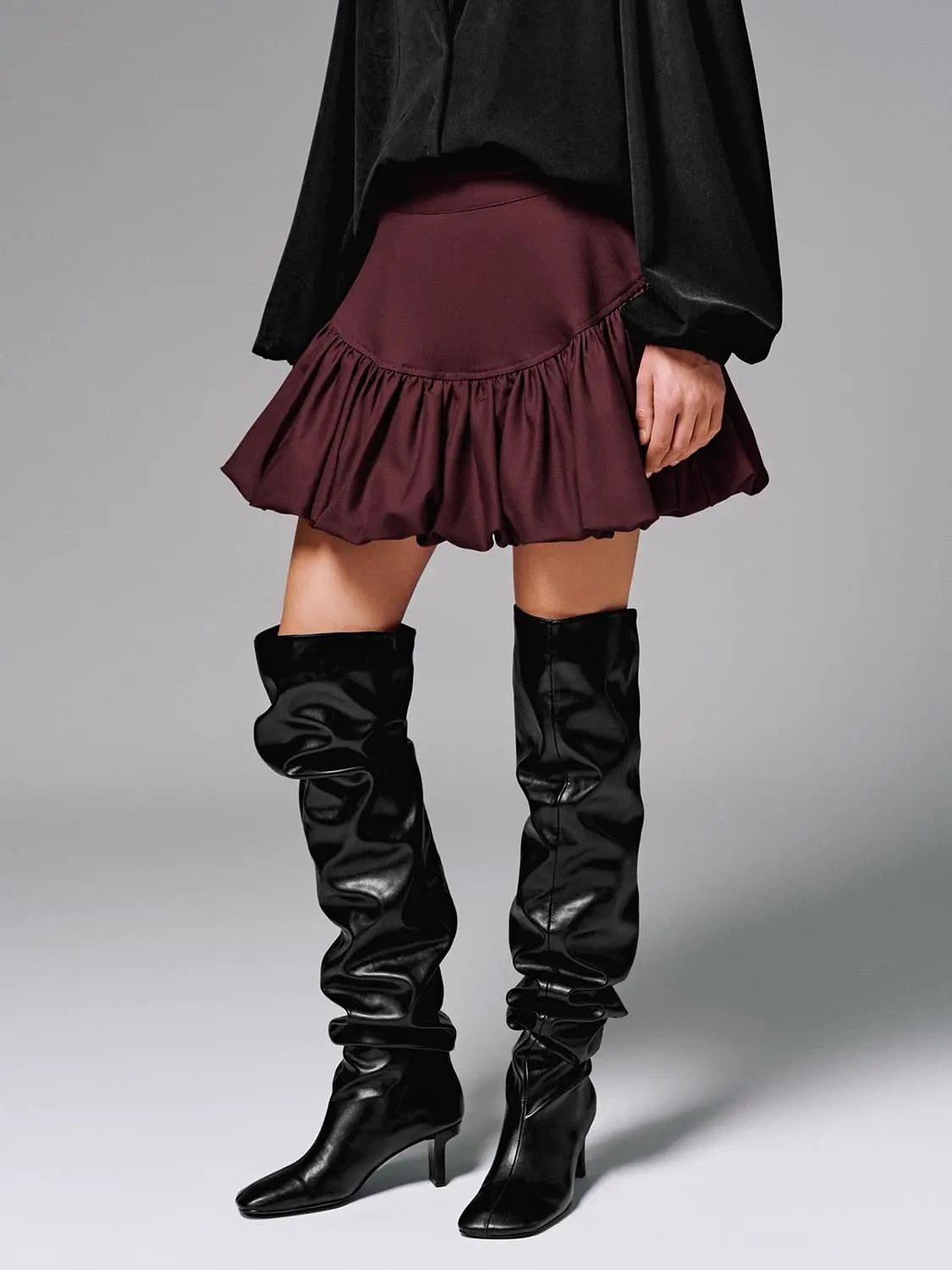 Cotton Leopard Print Tiered Ruffle Skirt