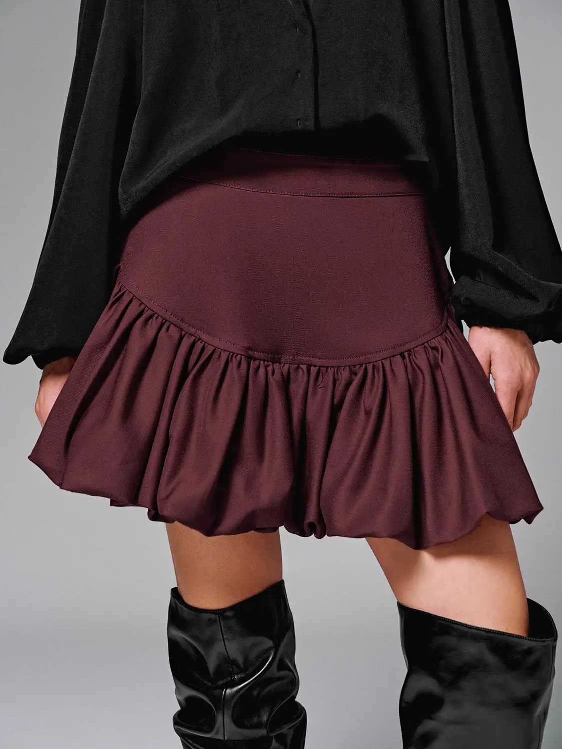 Cotton Leopard Print Tiered Ruffle Skirt