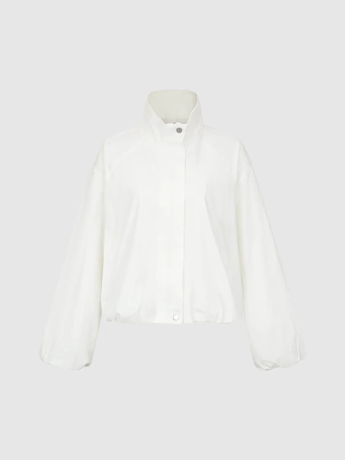 Pleated Long Sleeve Cotton Jacket
