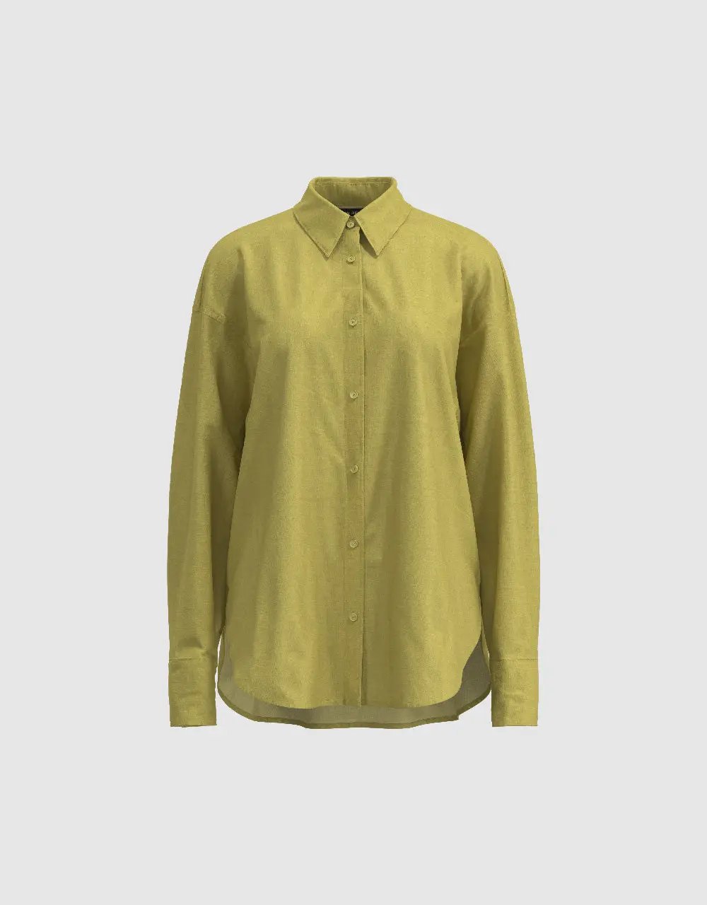 Button Up Shirt Collar Straight Long Sleeve Shirt