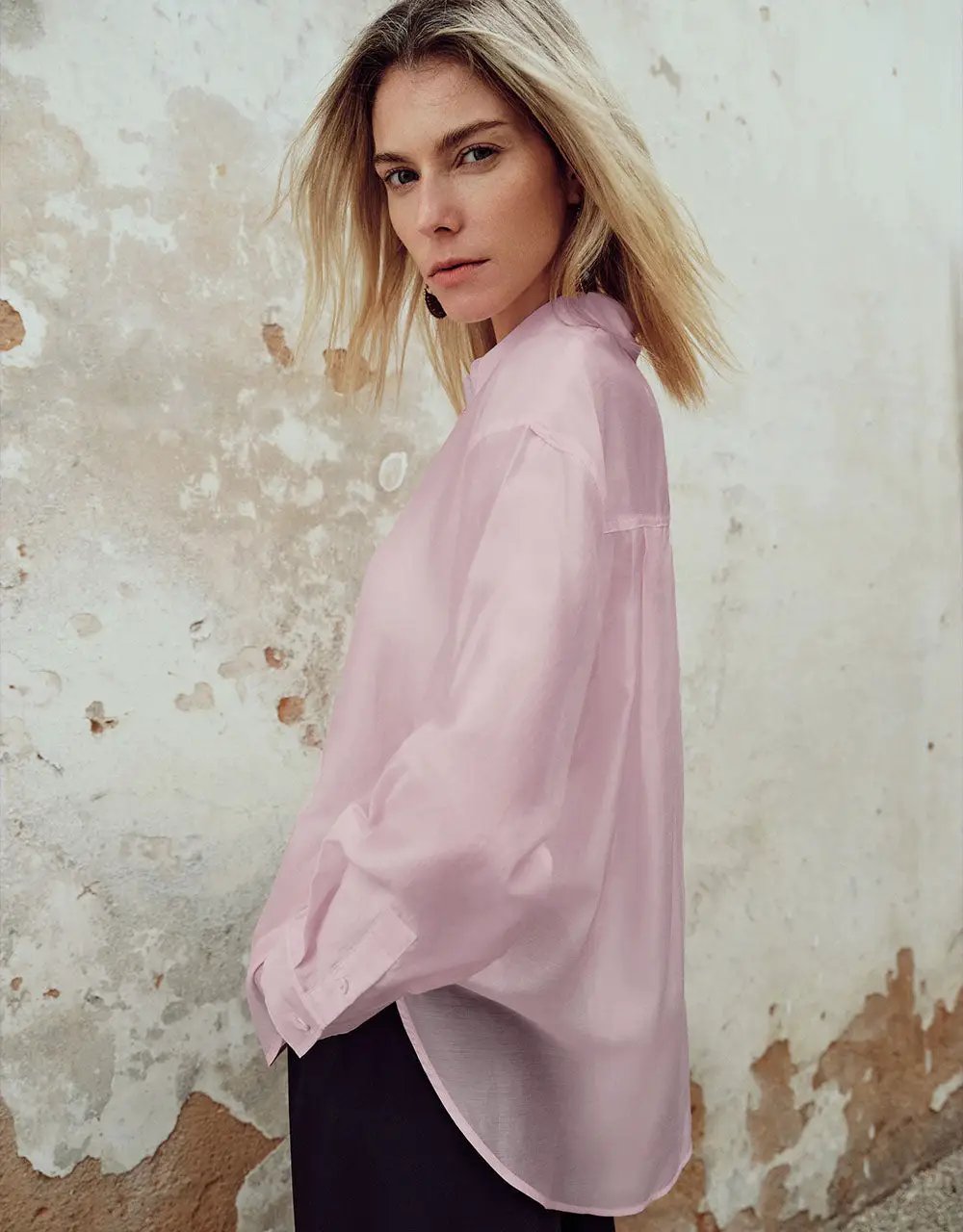Button Up Shirt Collar Straight Long Sleeve Shirt