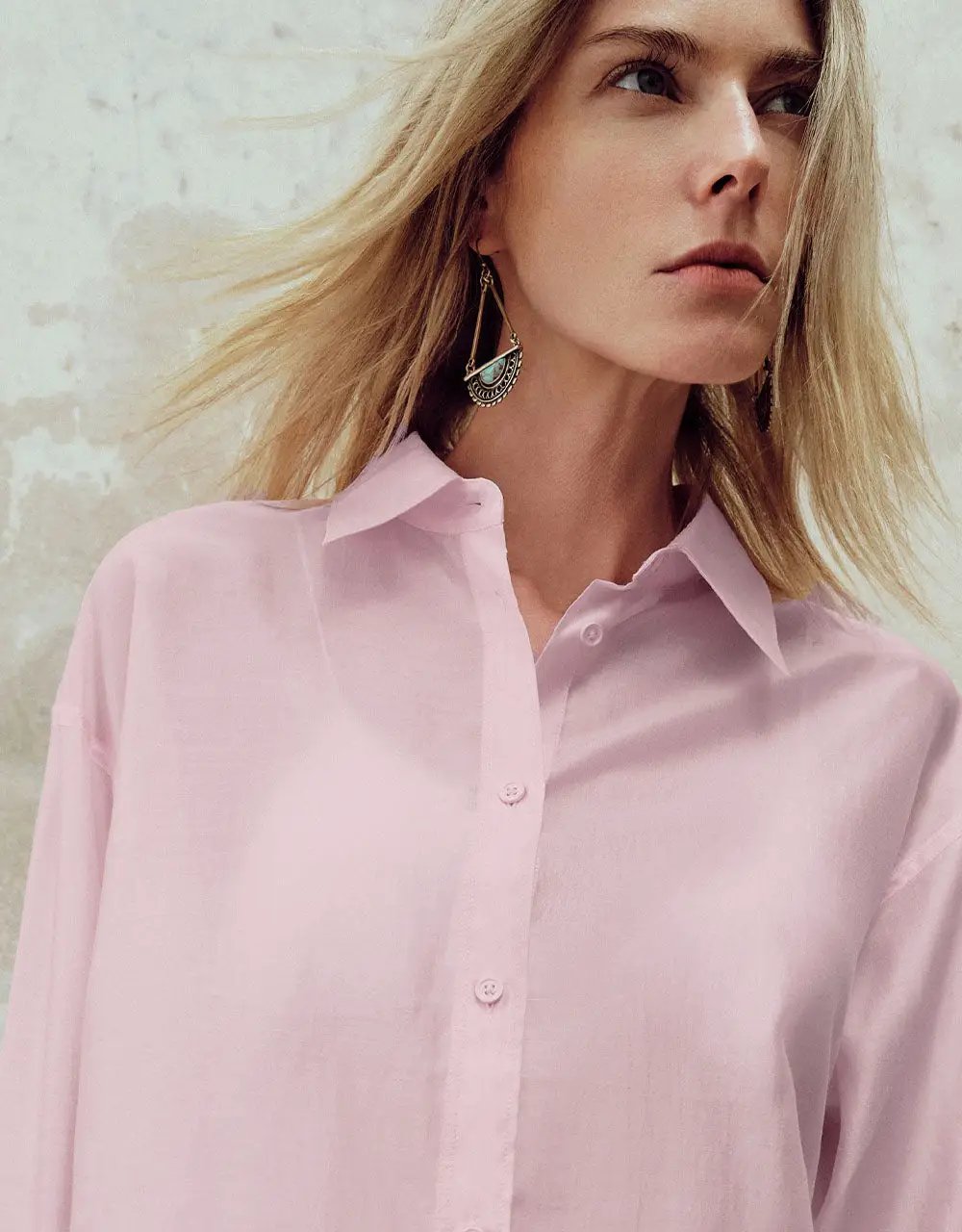 Button Up Shirt Collar Straight Long Sleeve Shirt