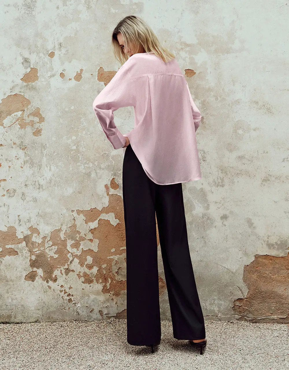 Button Up Shirt Collar Straight Long Sleeve Shirt