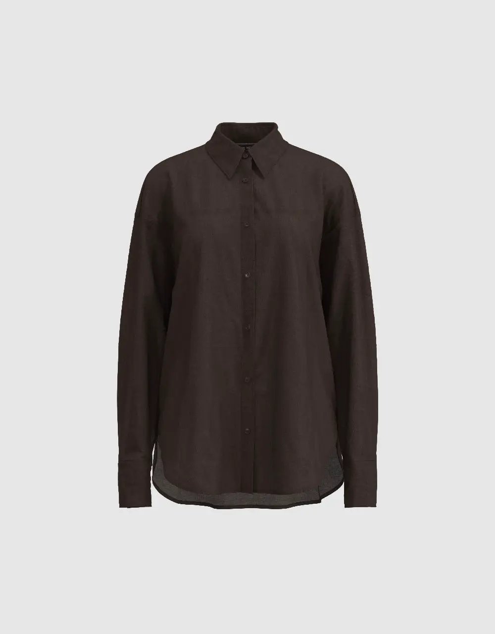 Button Up Shirt Collar Straight Long Sleeve Shirt
