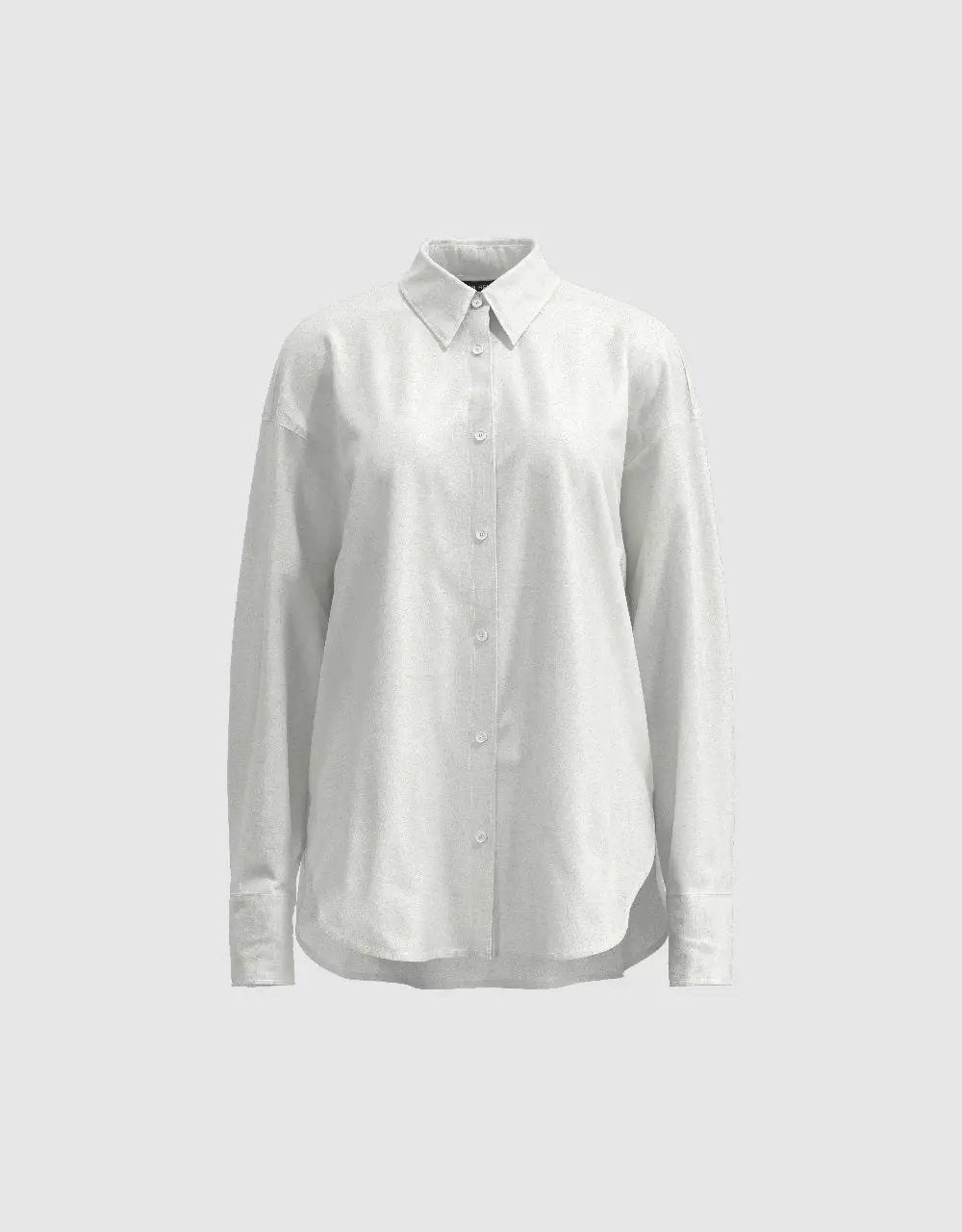 Button Up Shirt Collar Straight Long Sleeve Shirt