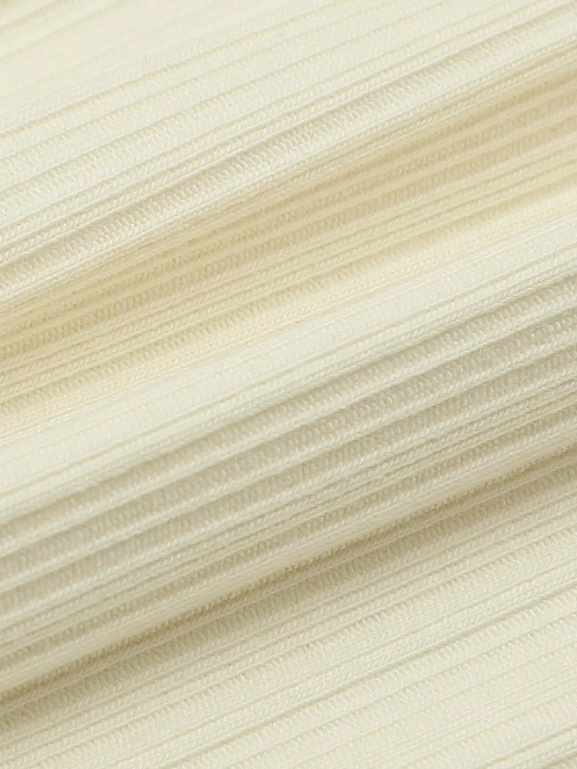 Ribbed Knit Cotton Slim Button Front T-shirt
