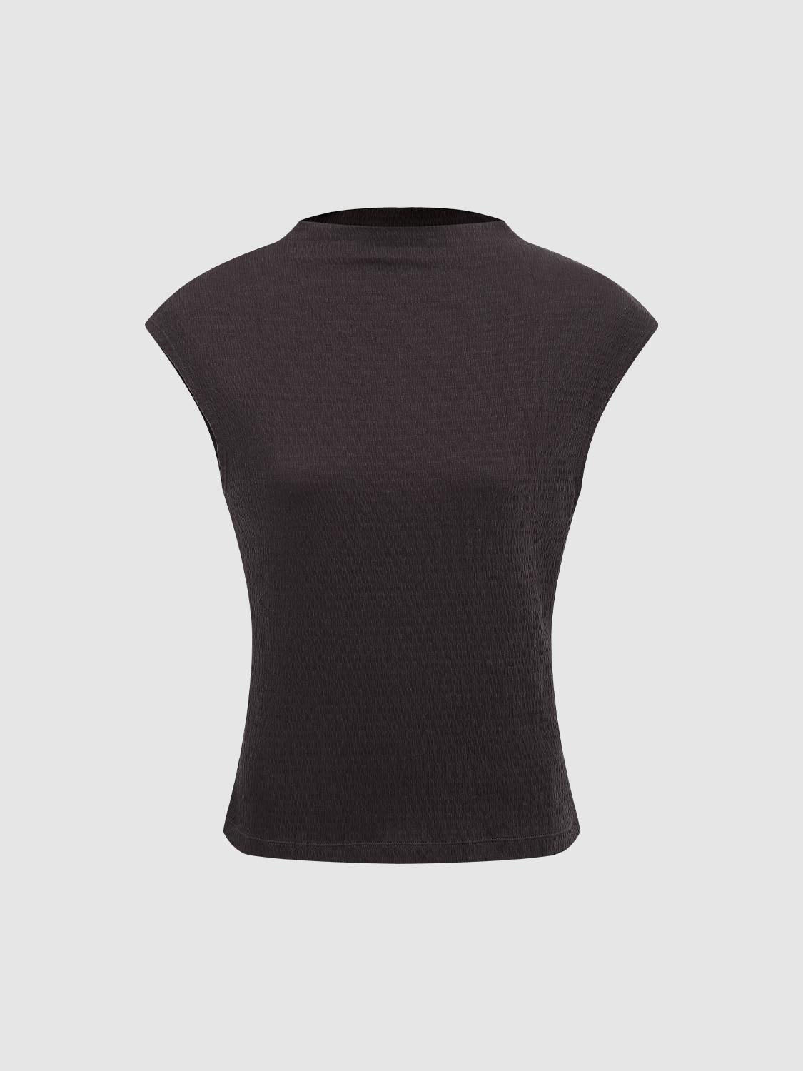 Lightweight Textured Cotton Knit Slim T-Shirt