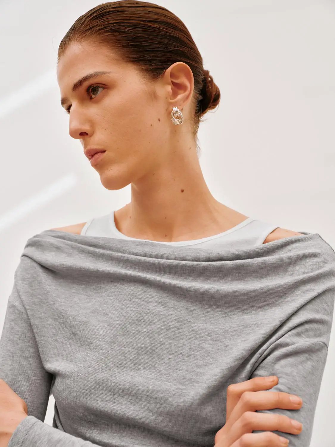 Asymmetric Long Sleeve Knit Top
