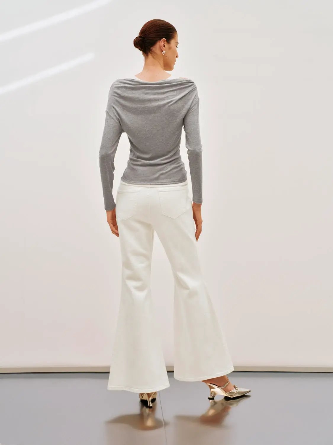 Asymmetric Long Sleeve Knit Top