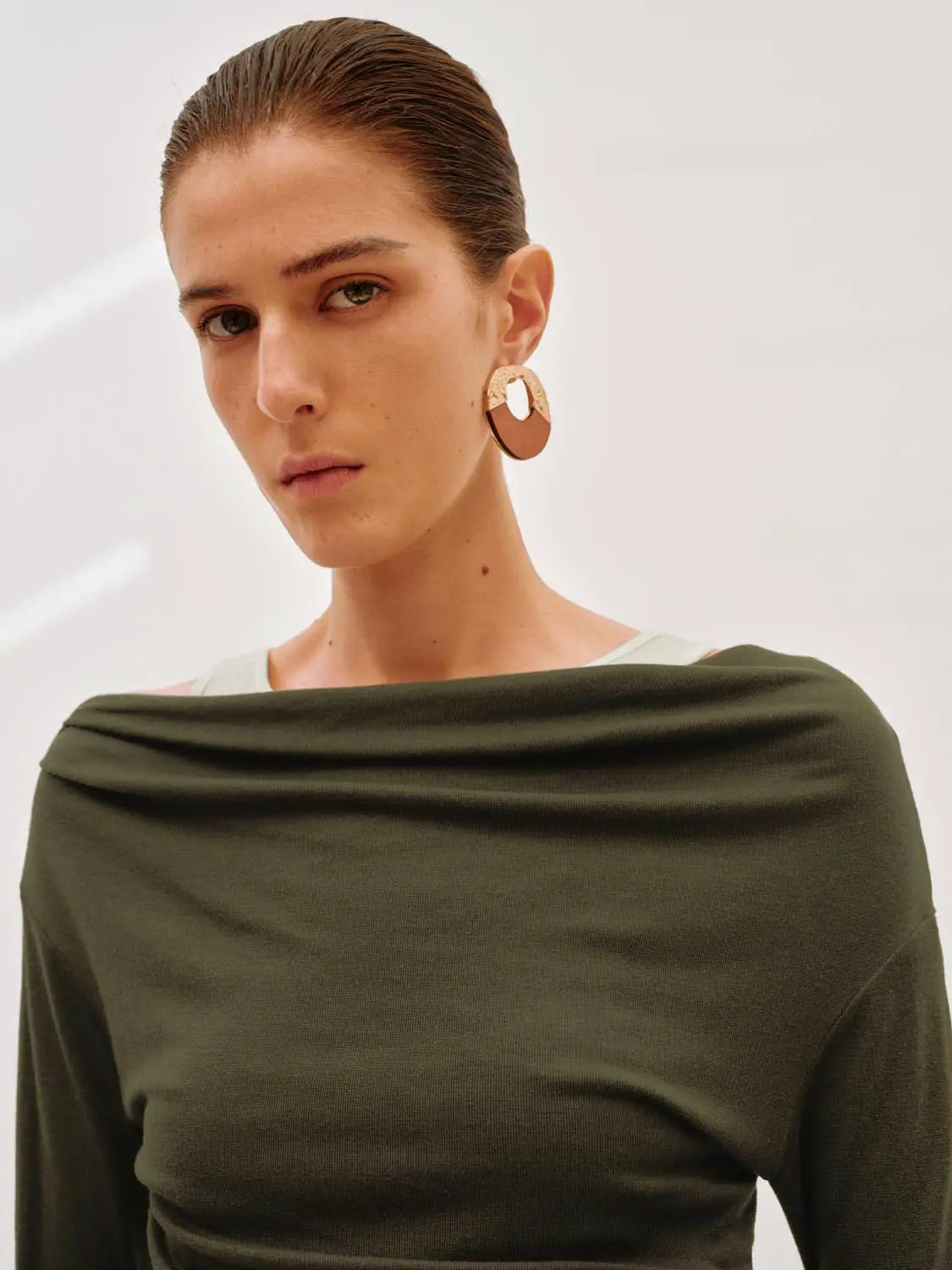 Asymmetric Long Sleeve Knit Top
