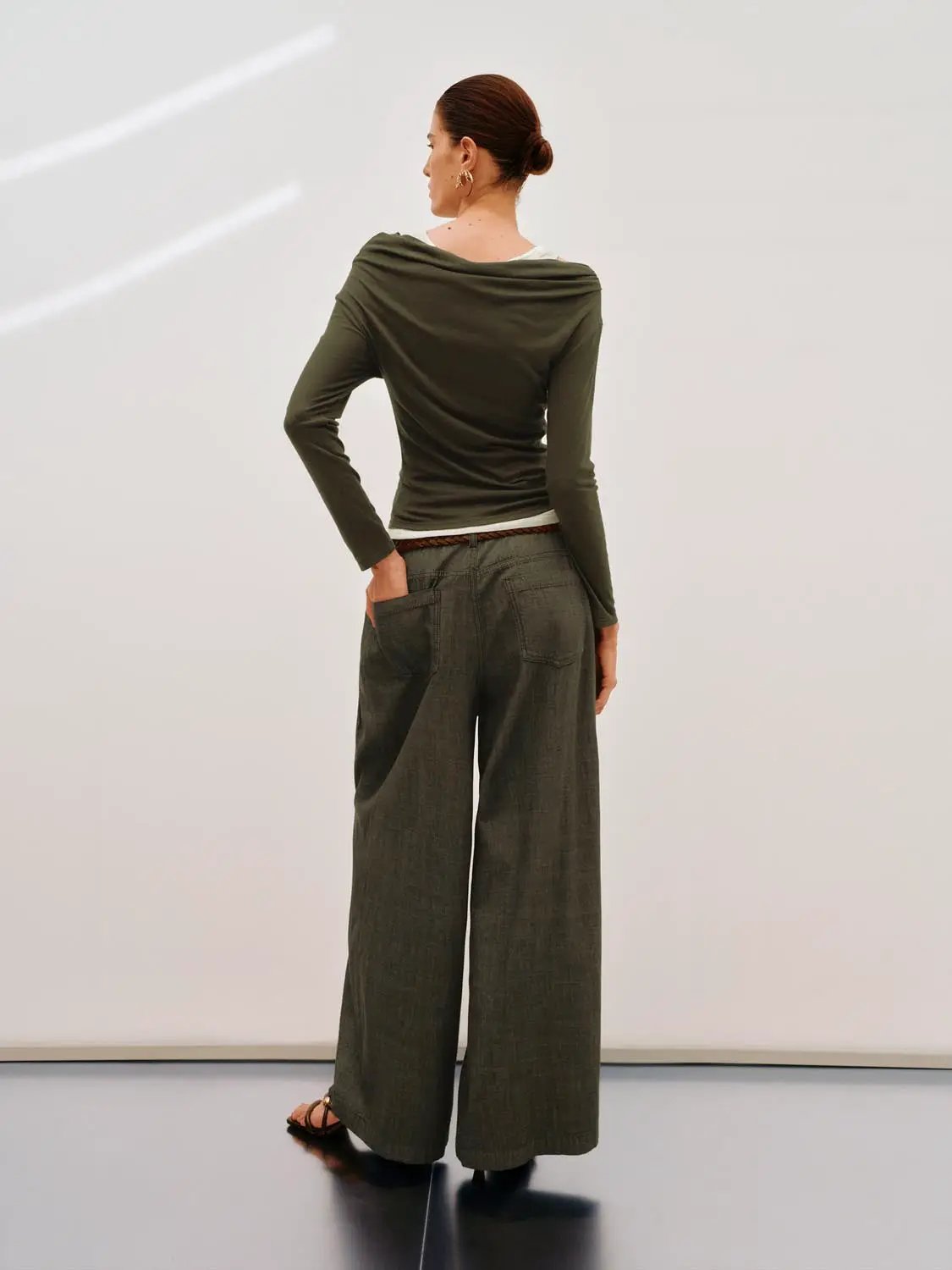 Asymmetric Long Sleeve Knit Top