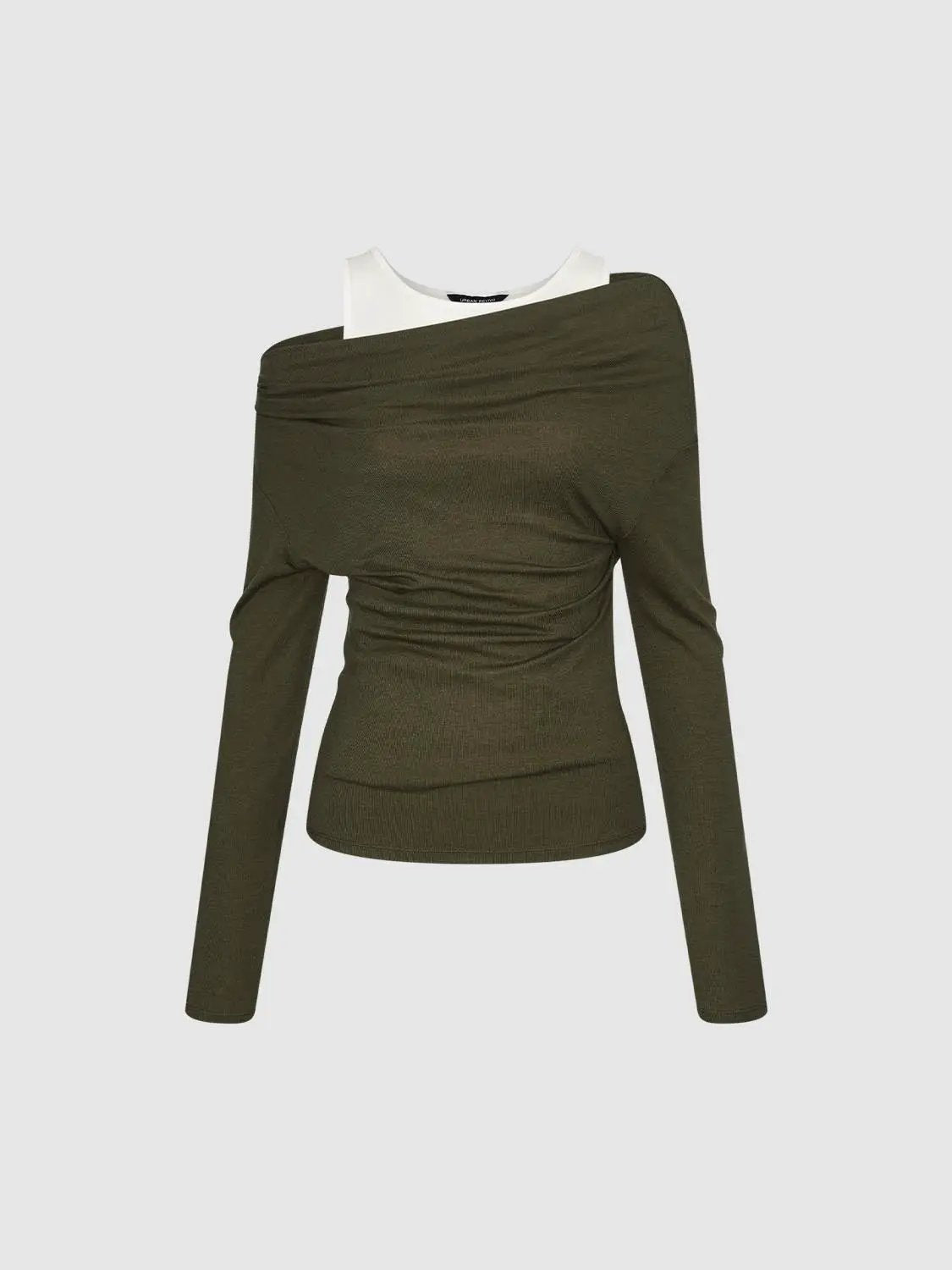Asymmetric Long Sleeve Knit Top