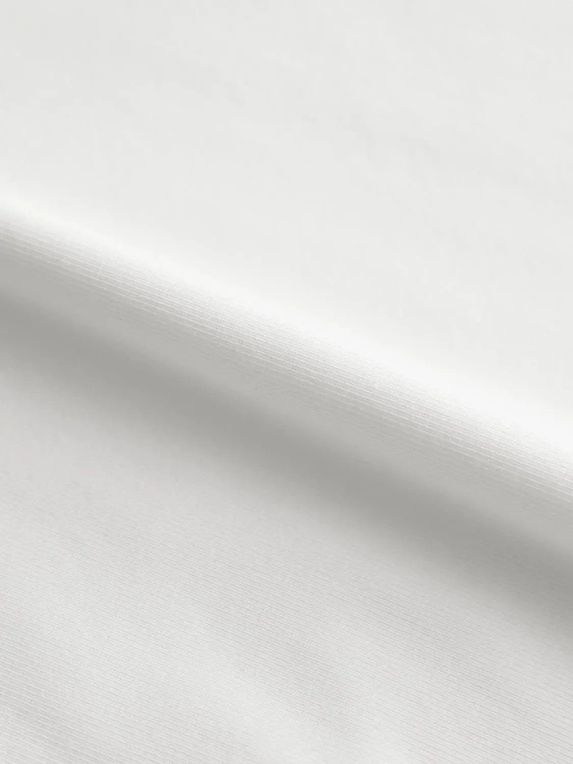 Boat Neck White Long Sleeve Cotton T-shirt